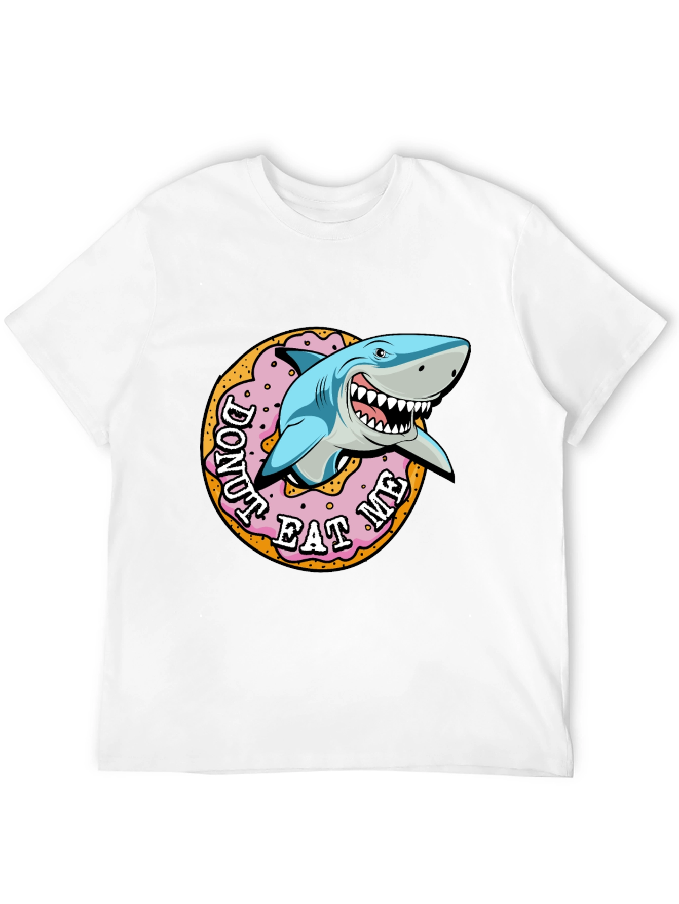 Black Donut Eat Me Shark Graphic Tee view 12