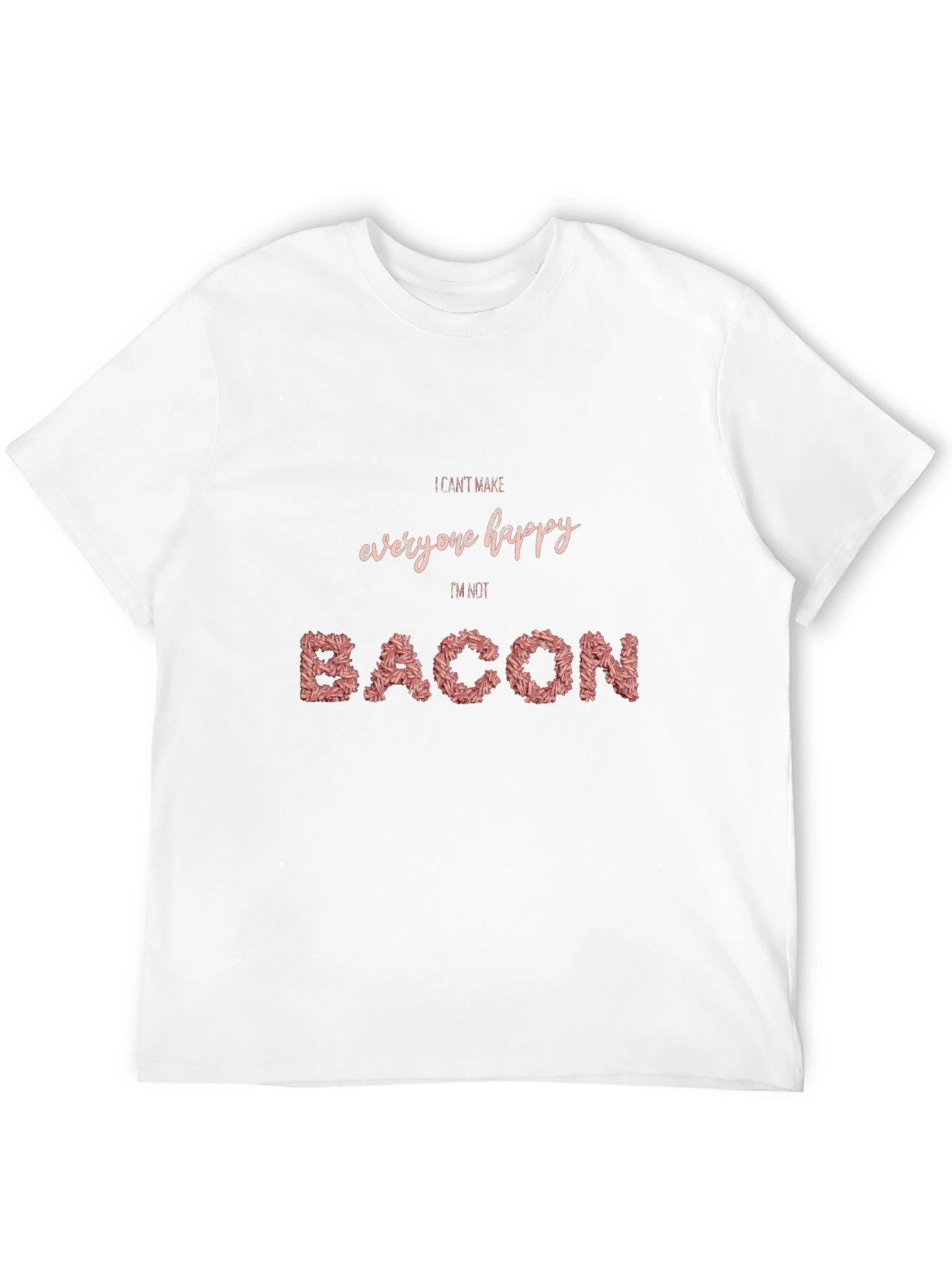 Black Funny Bacon Graphic T-Shirt - I Can't Make Everyone Happy view 12