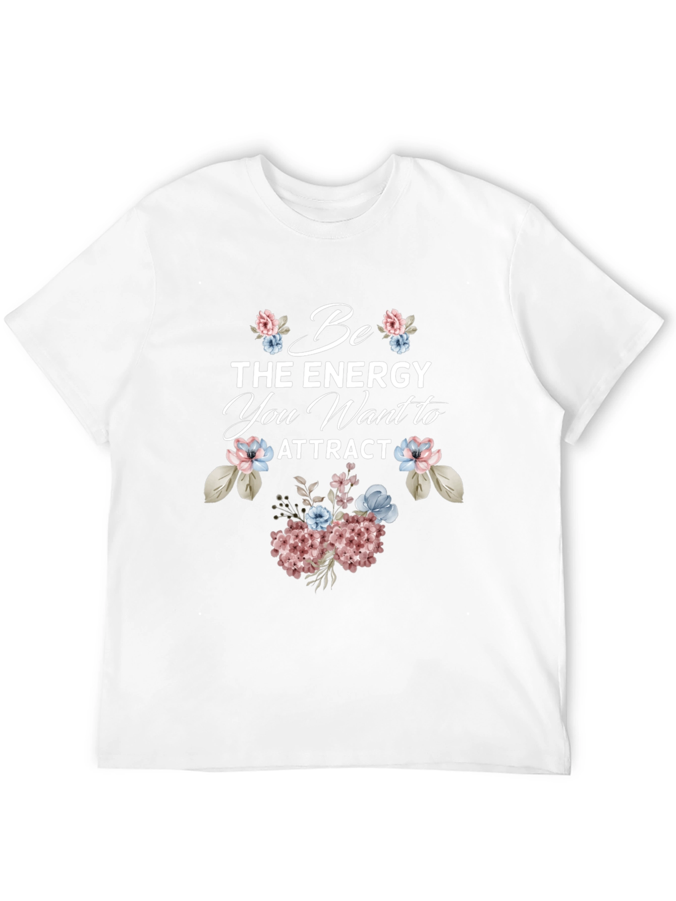 Black Be the Energy Graphic Tee - Floral Design view 12