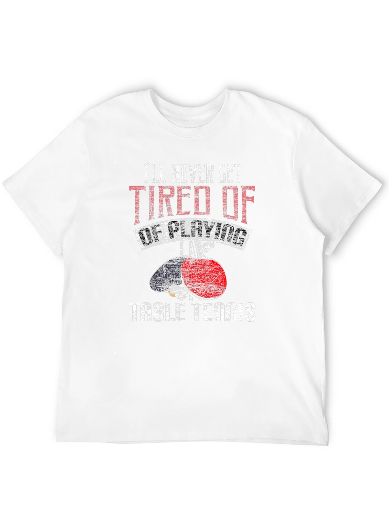 Black Table Tennis Graphic Tee: I'll Never Get Tired view 12