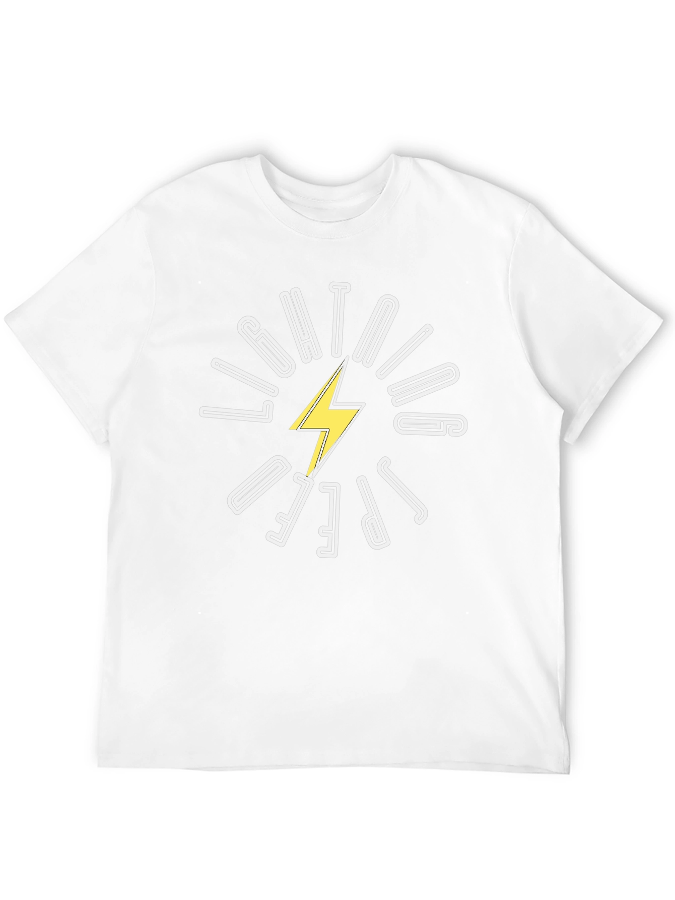 Black Lightning Speed Black Graphic T-Shirt view 12