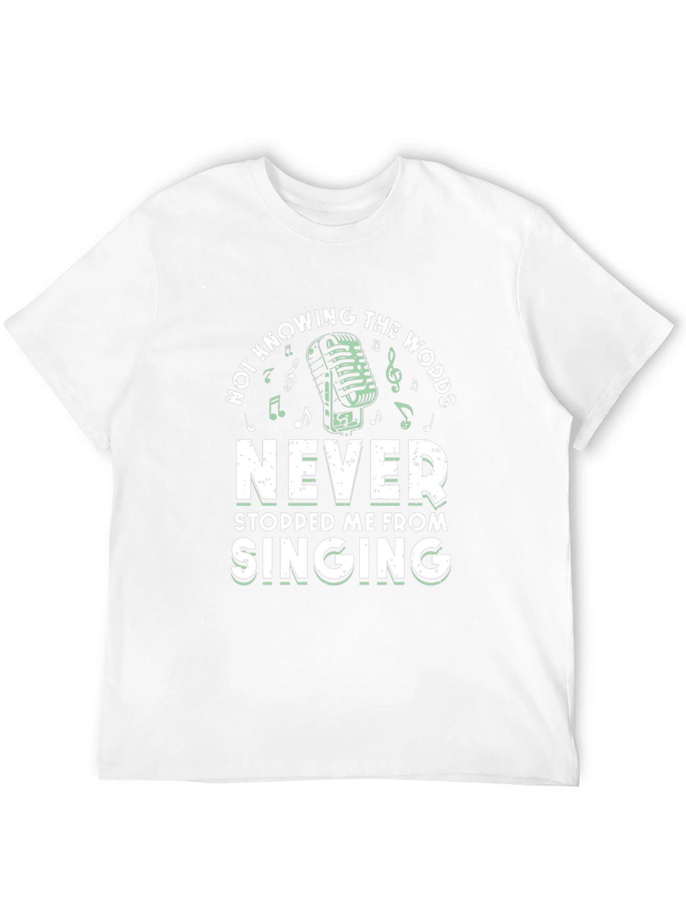 Black Not Knowing the Words Singing T-Shirt view 12