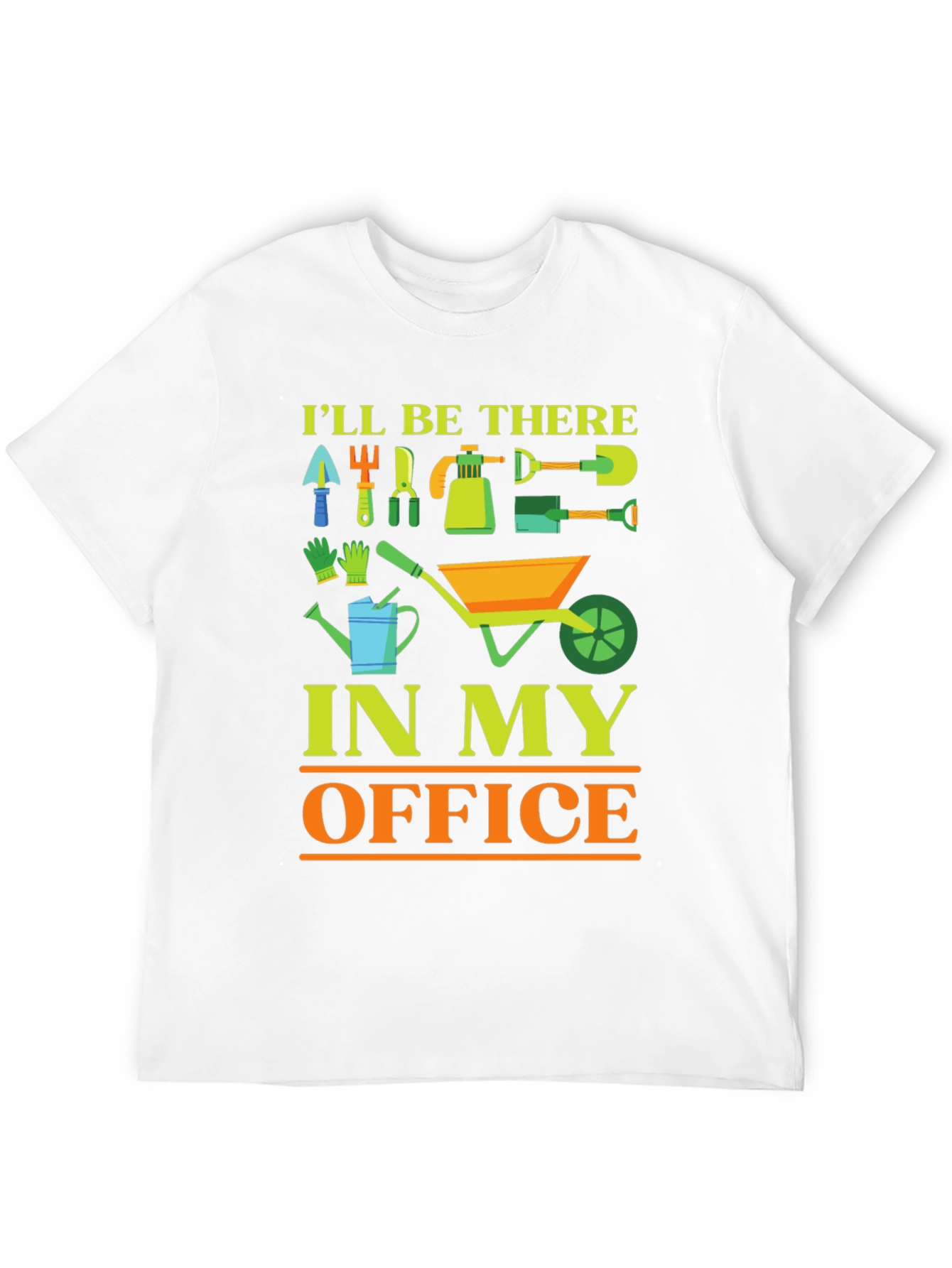 Black Gardening T-Shirt - I'll Be There In My Office view 12