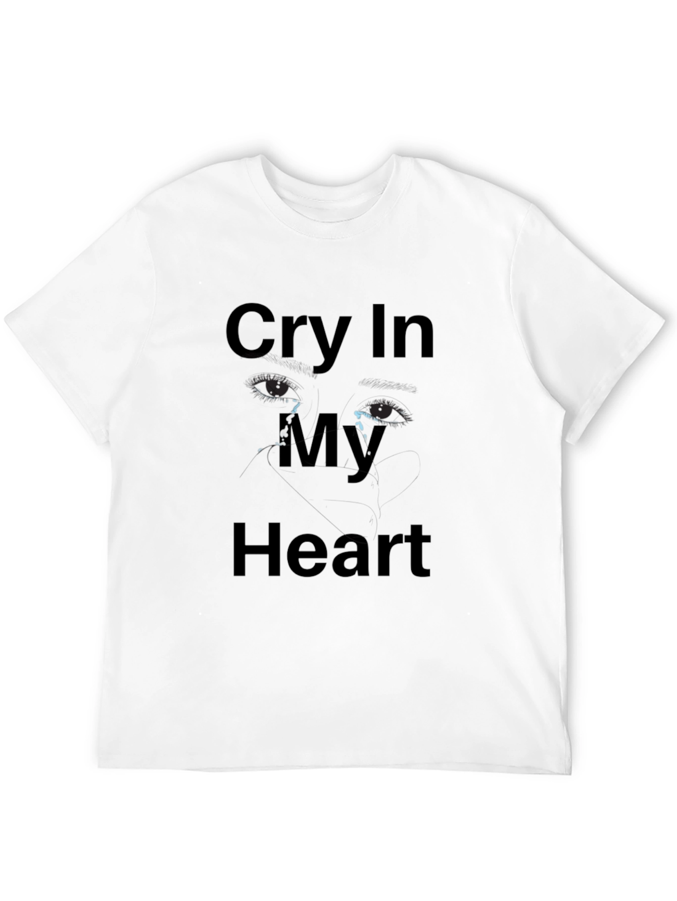 Black Cry In My Heart Graphic T-Shirt - Black view 12