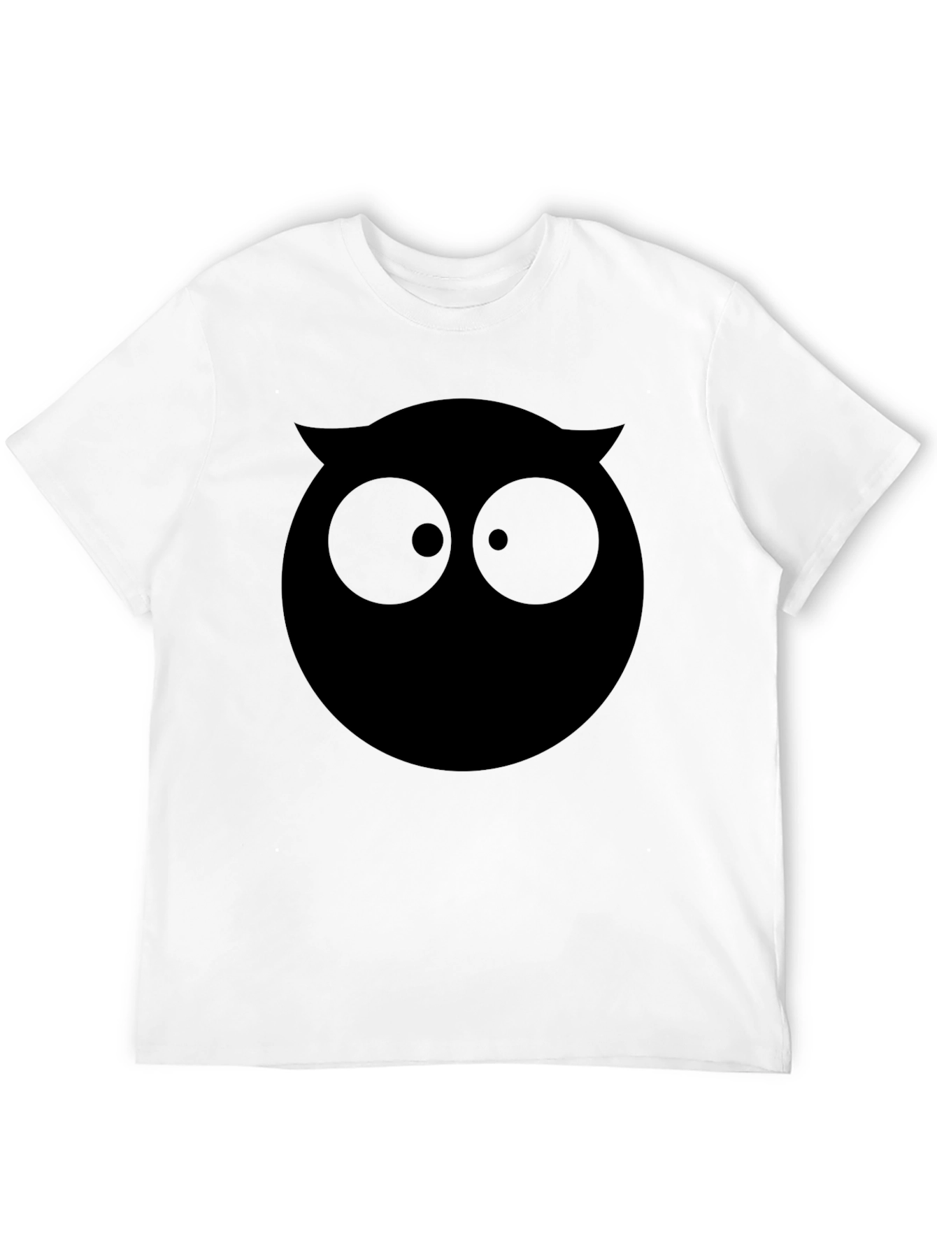 Black Black Owl Face Graphic Tee - Men's Casual T-Shirt view 12