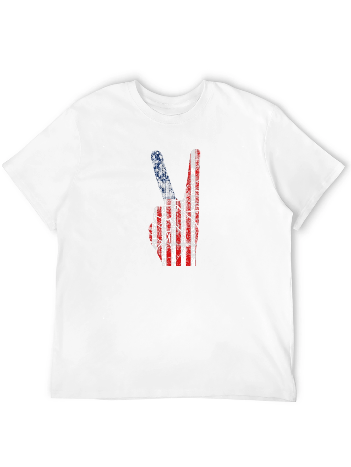 Black American Flag Peace Sign Graphic Tee - Black view 12