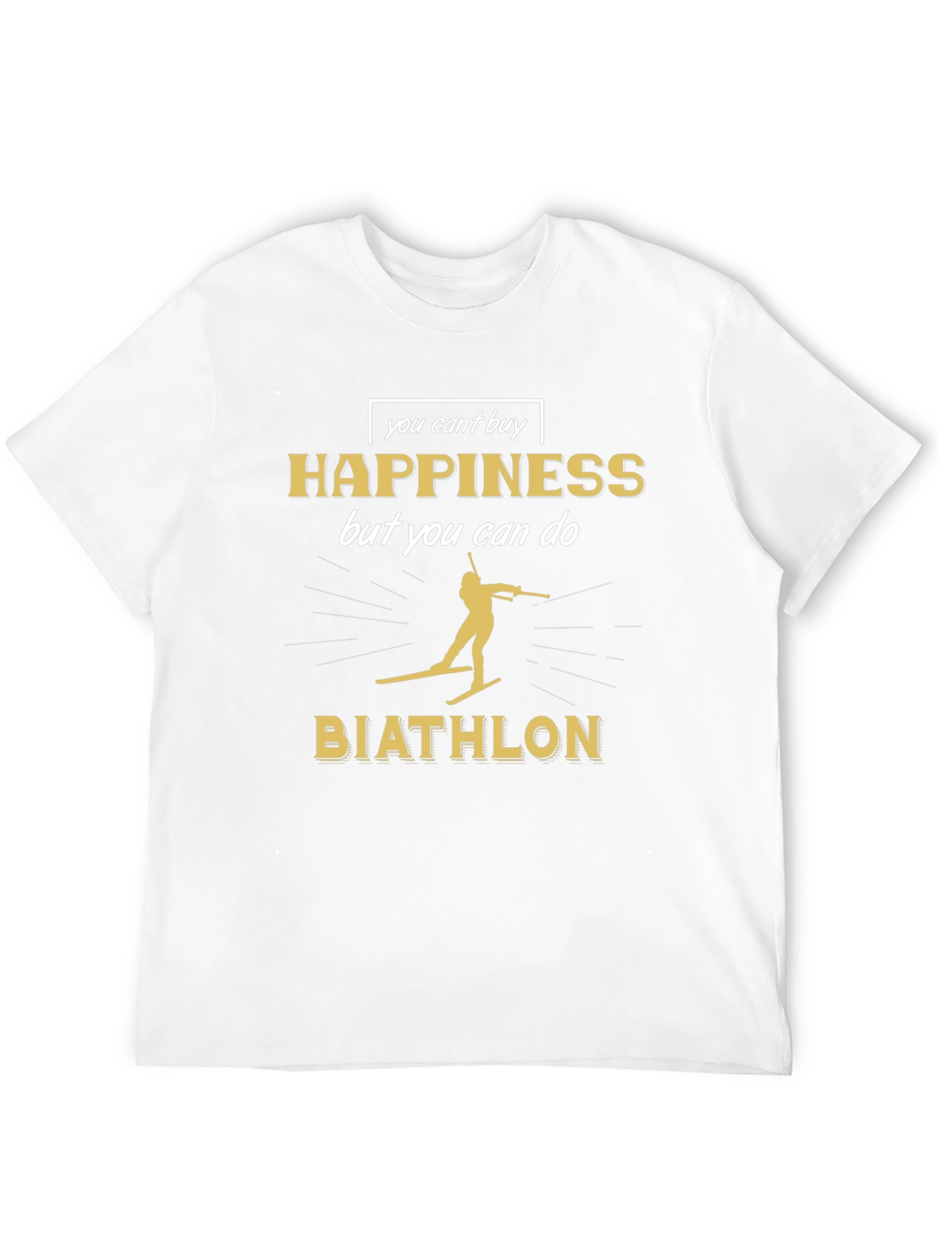 Black Biathlon Happiness Graphic Tee view 12