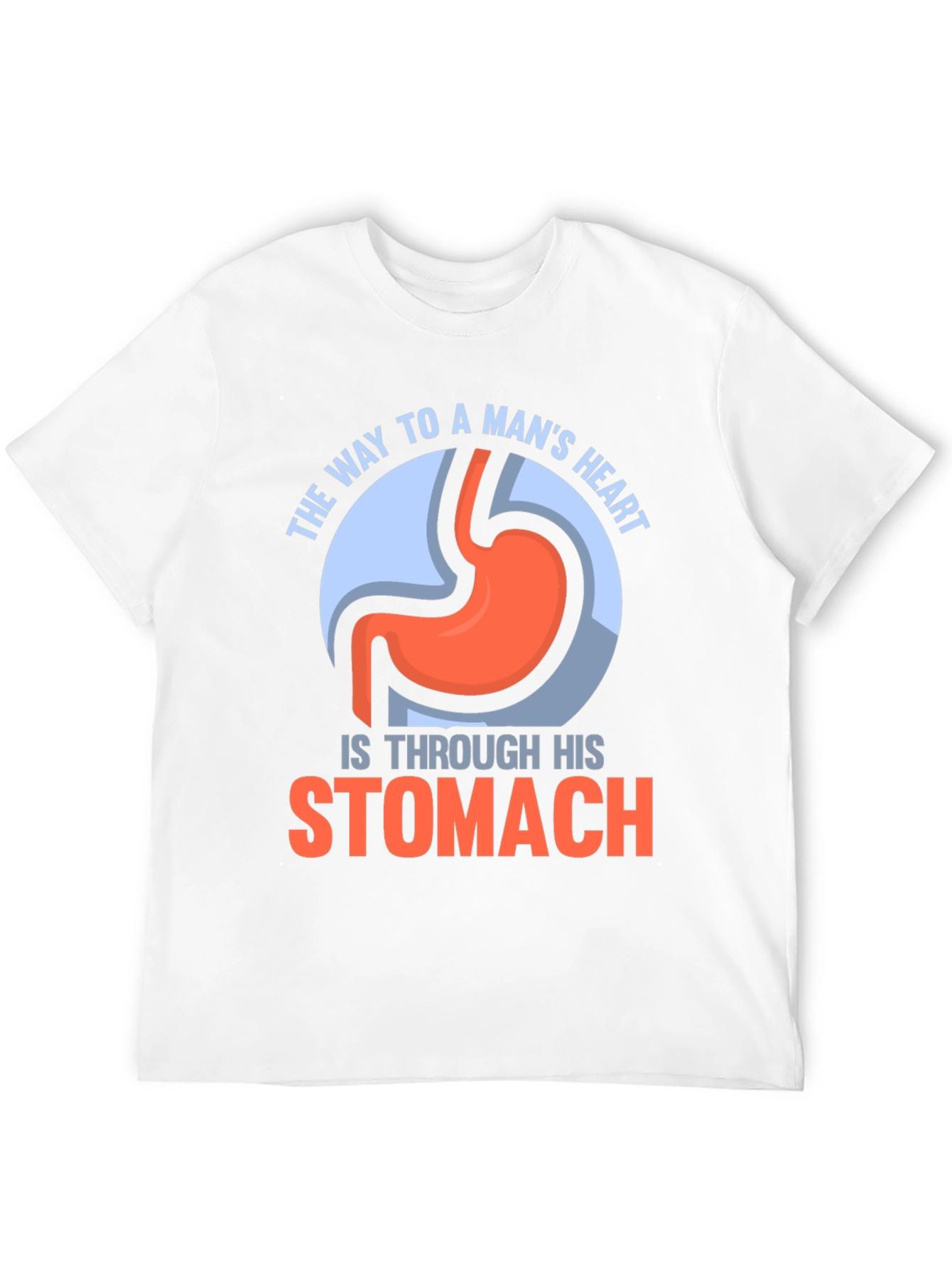Black Funny Stomach T-Shirt - Way To A Man's Heart view 12