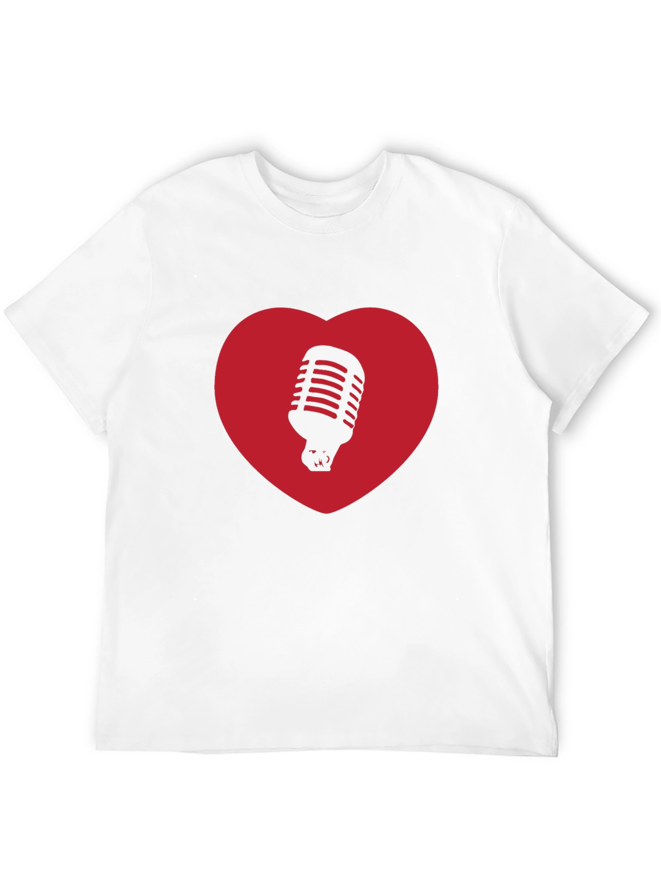 Black Retro Mic Heart T-Shirt - Music Lover Tee view 12
