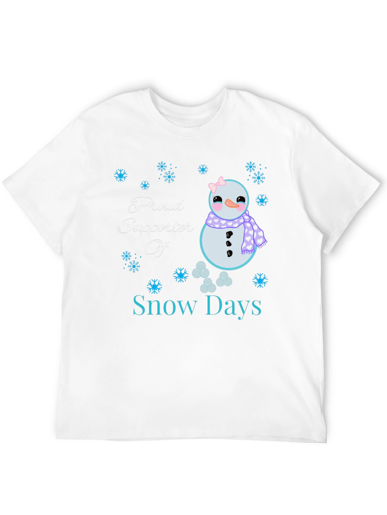 Black Proud Supporter of Snow Days T-Shirt view 12