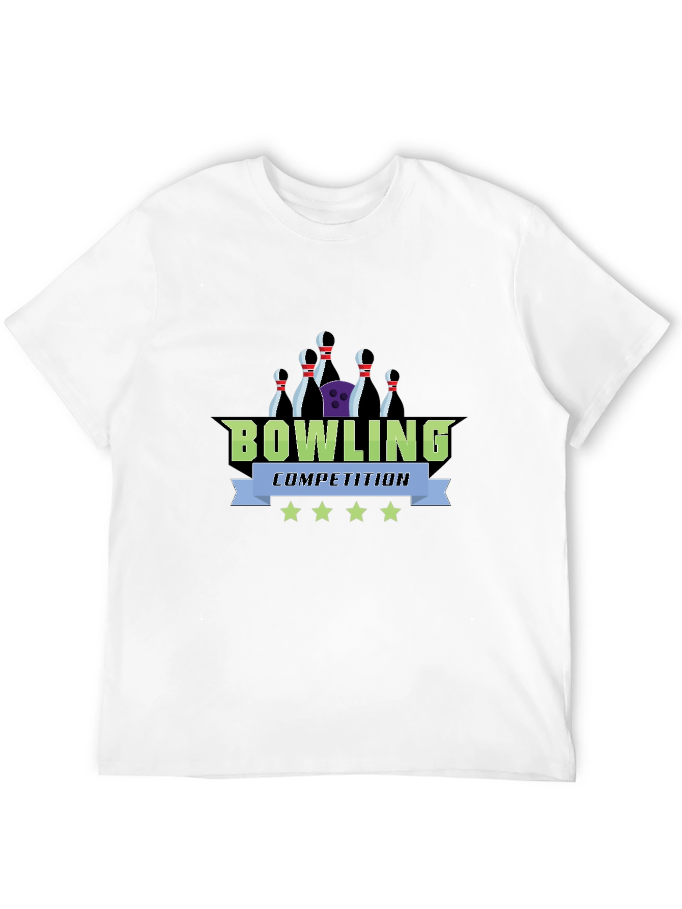Black Bowling Competition Graphic Tee - Black Cotton view 12