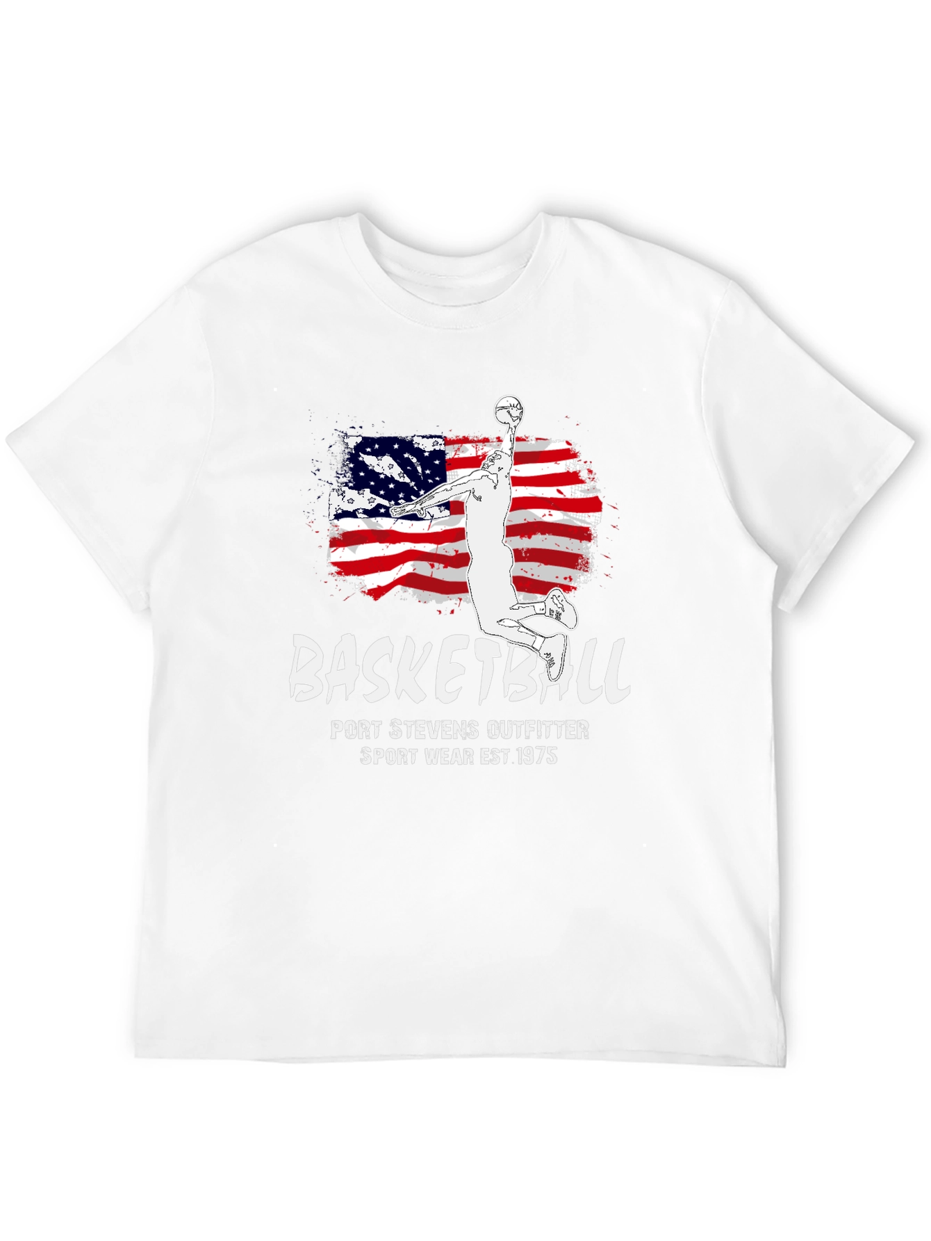 Black Basketball USA Flag Graphic Tee - Port Stevens Outfitters view 12