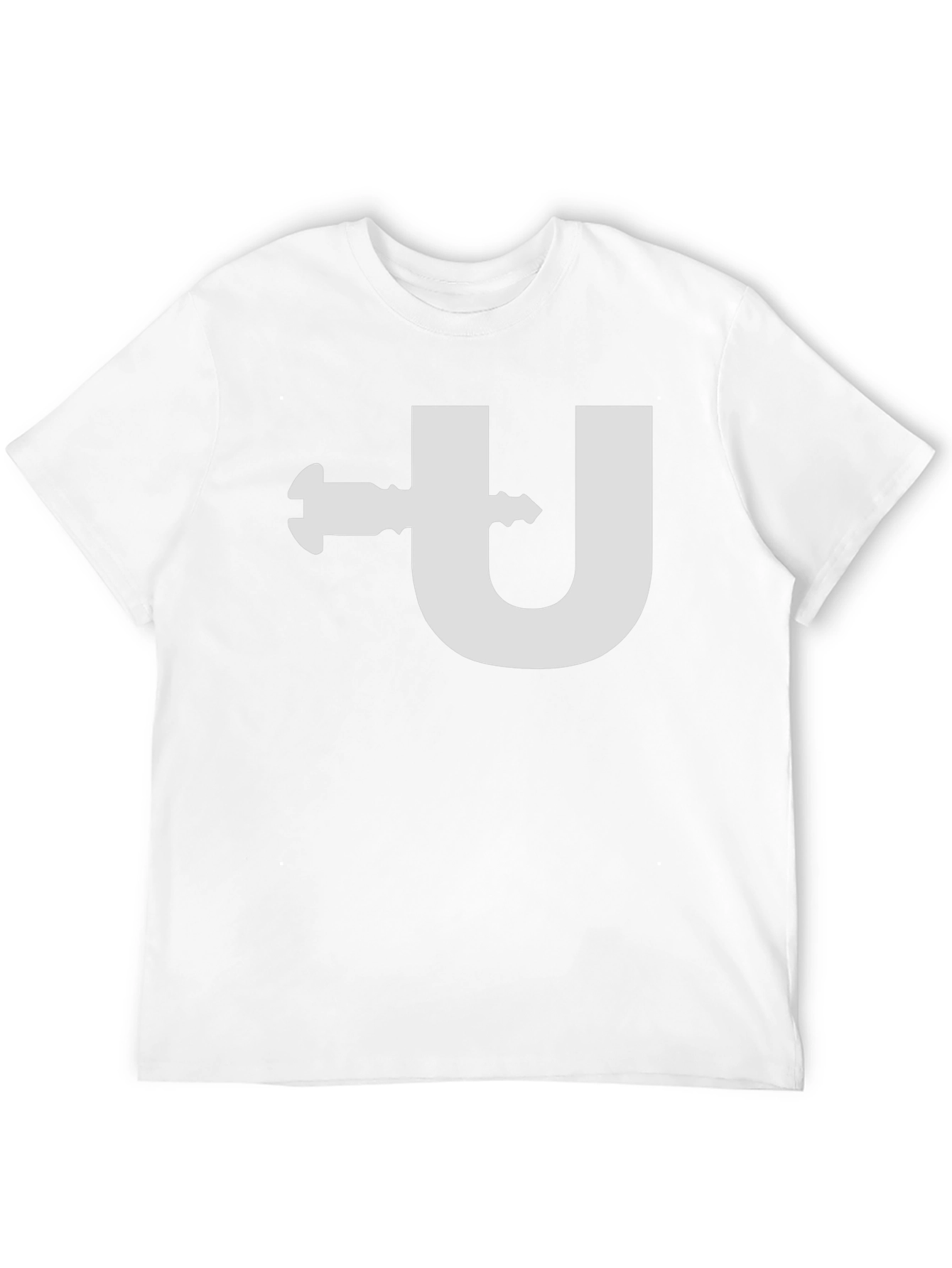 Black Funny U Clamp T-Shirt - Black Cotton Tee view 12