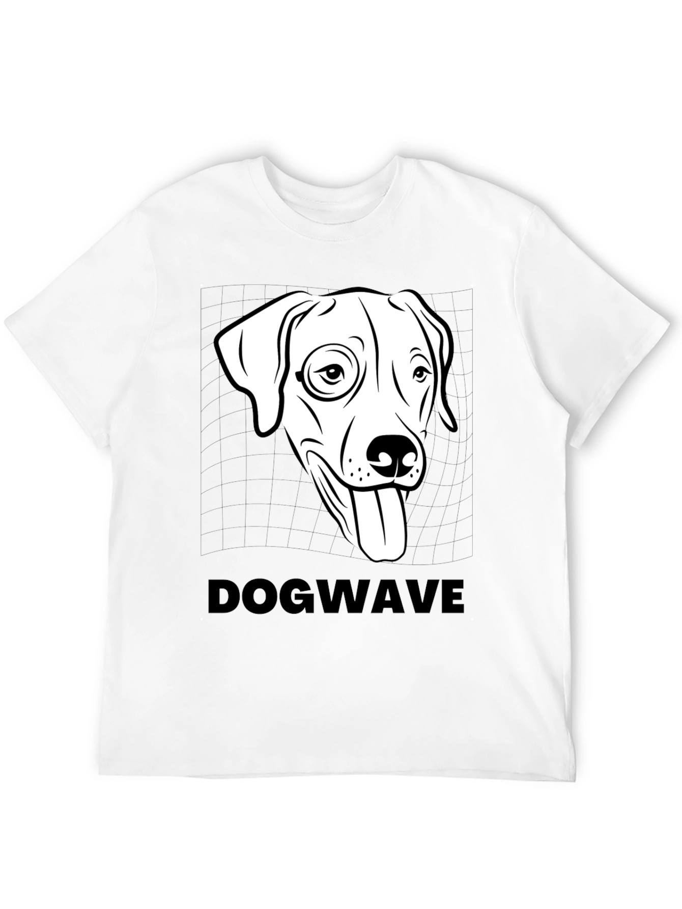 Black Dogwave Graphic Tee - Cool Canine T-Shirt view 12