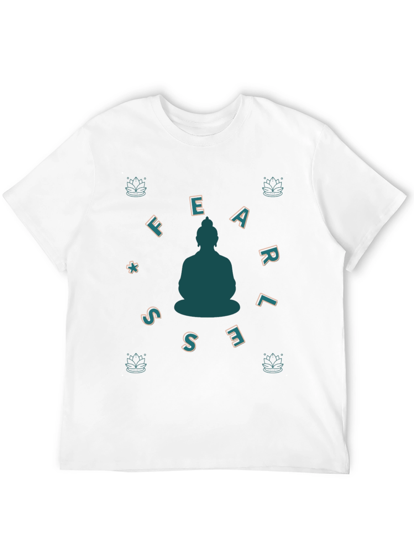 Black Fearless Buddha Graphic Tee view 12
