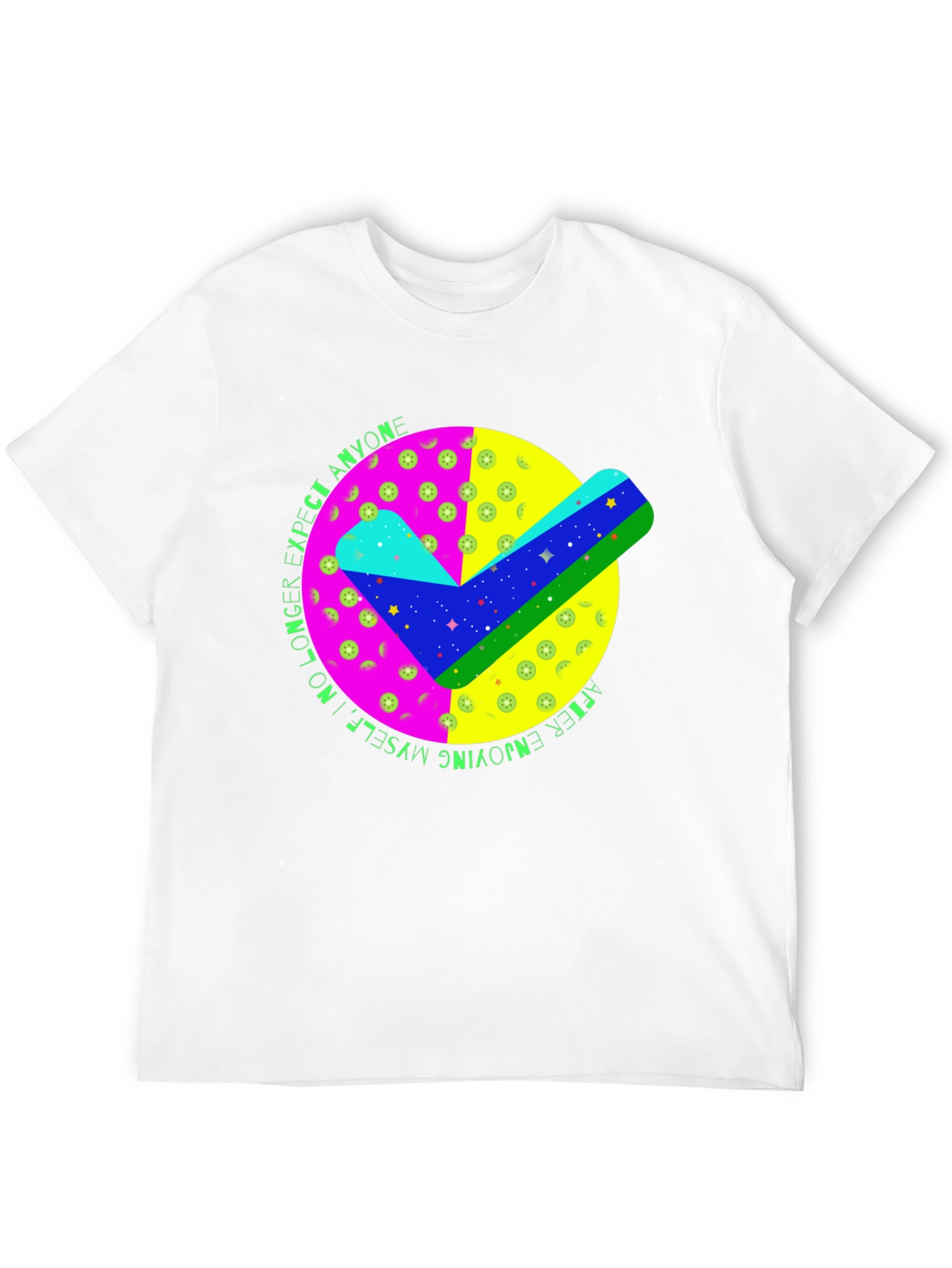 Black Colorful Check Mark Graphic T-Shirt view 12