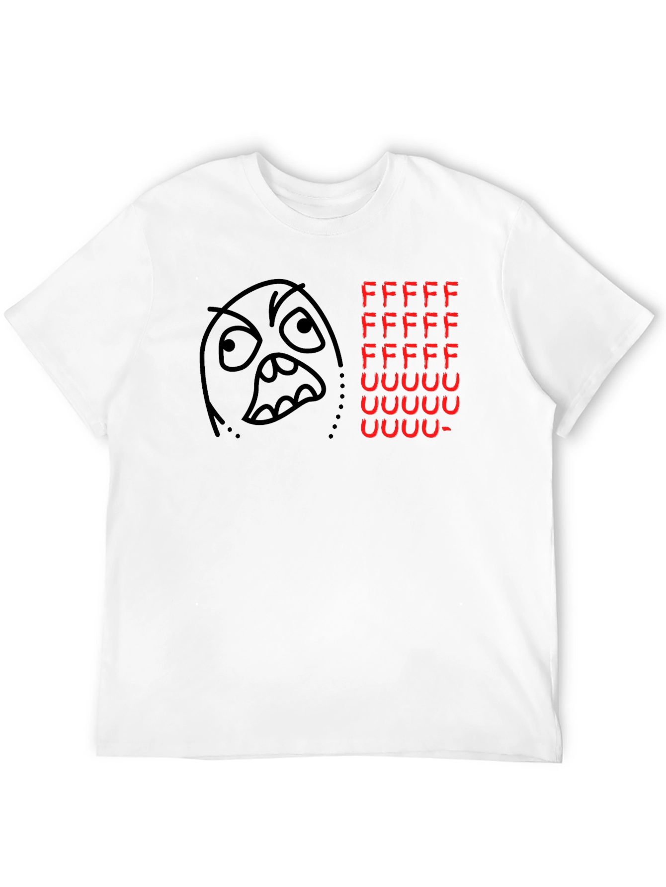 Black Rage Comic Black T-Shirt - FFFFFFFUUUUUU view 12