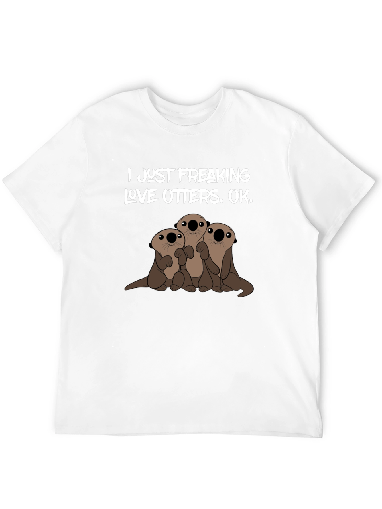 Black I Love Otters Graphic Tee view 12