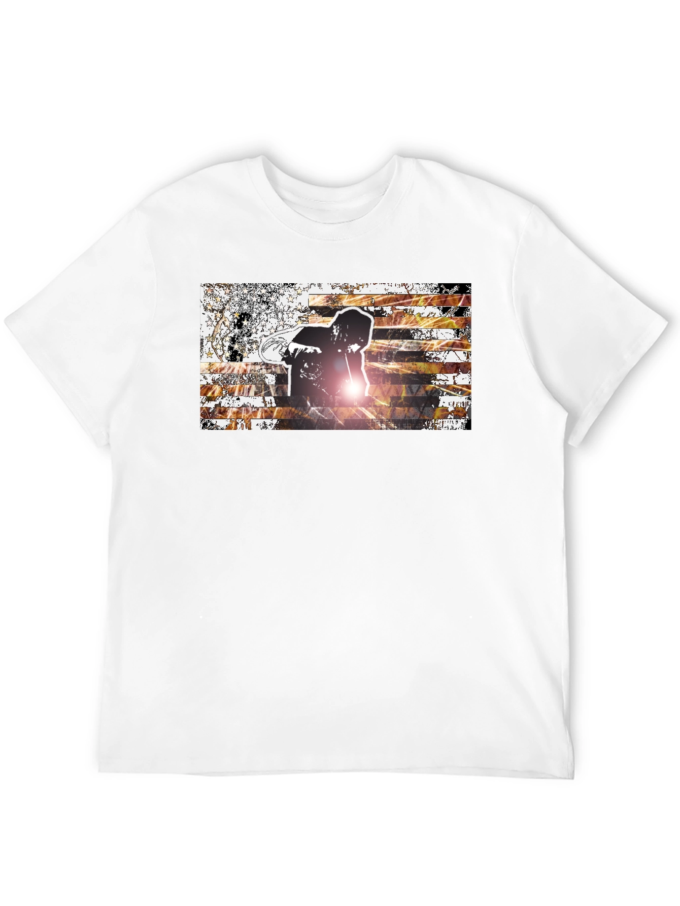 Black Graphic Print Men's Black T-Shirt view 12