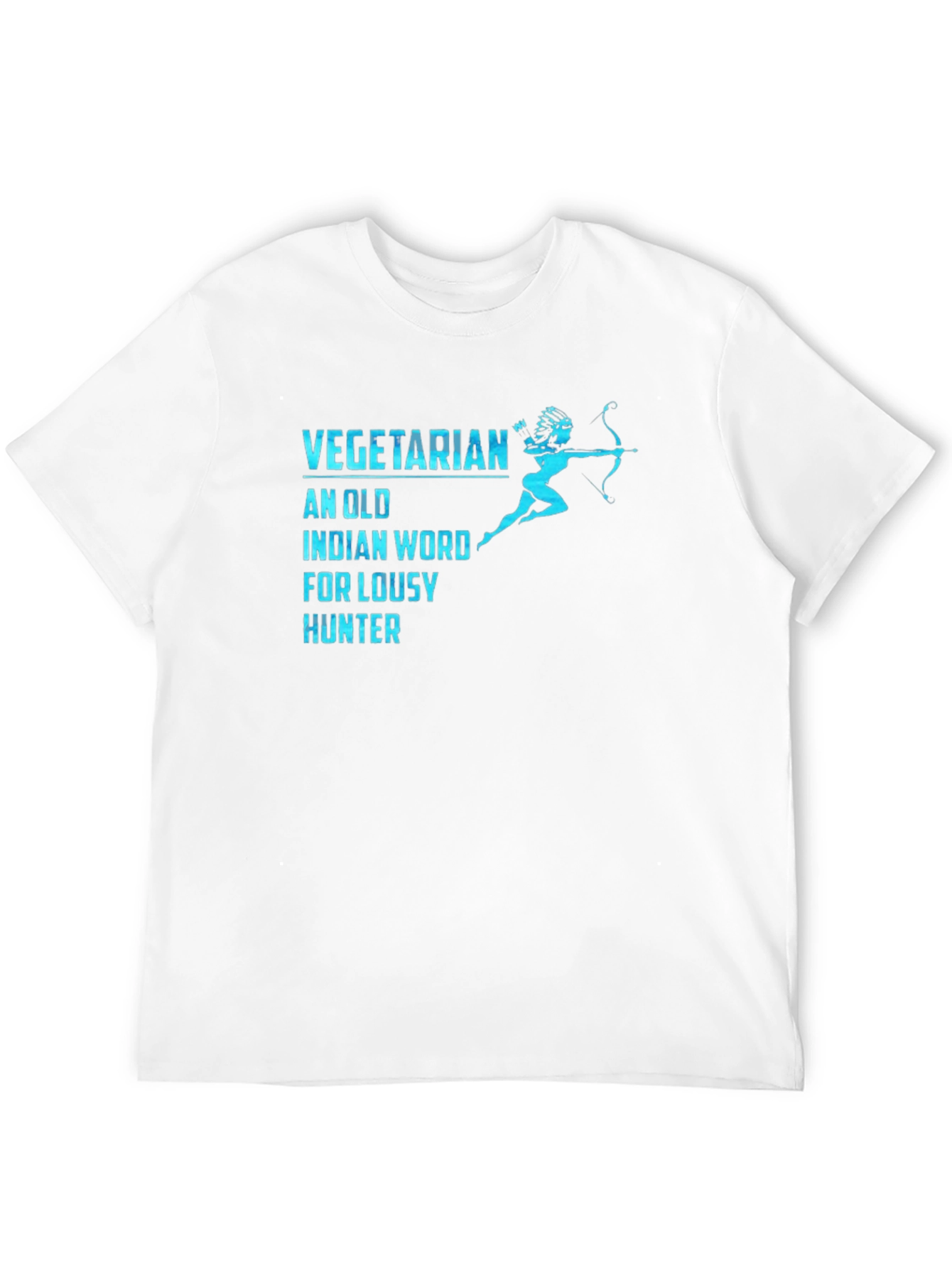 Black Vegetarian Lousy Hunter Funny Graphic T-Shirt view 12