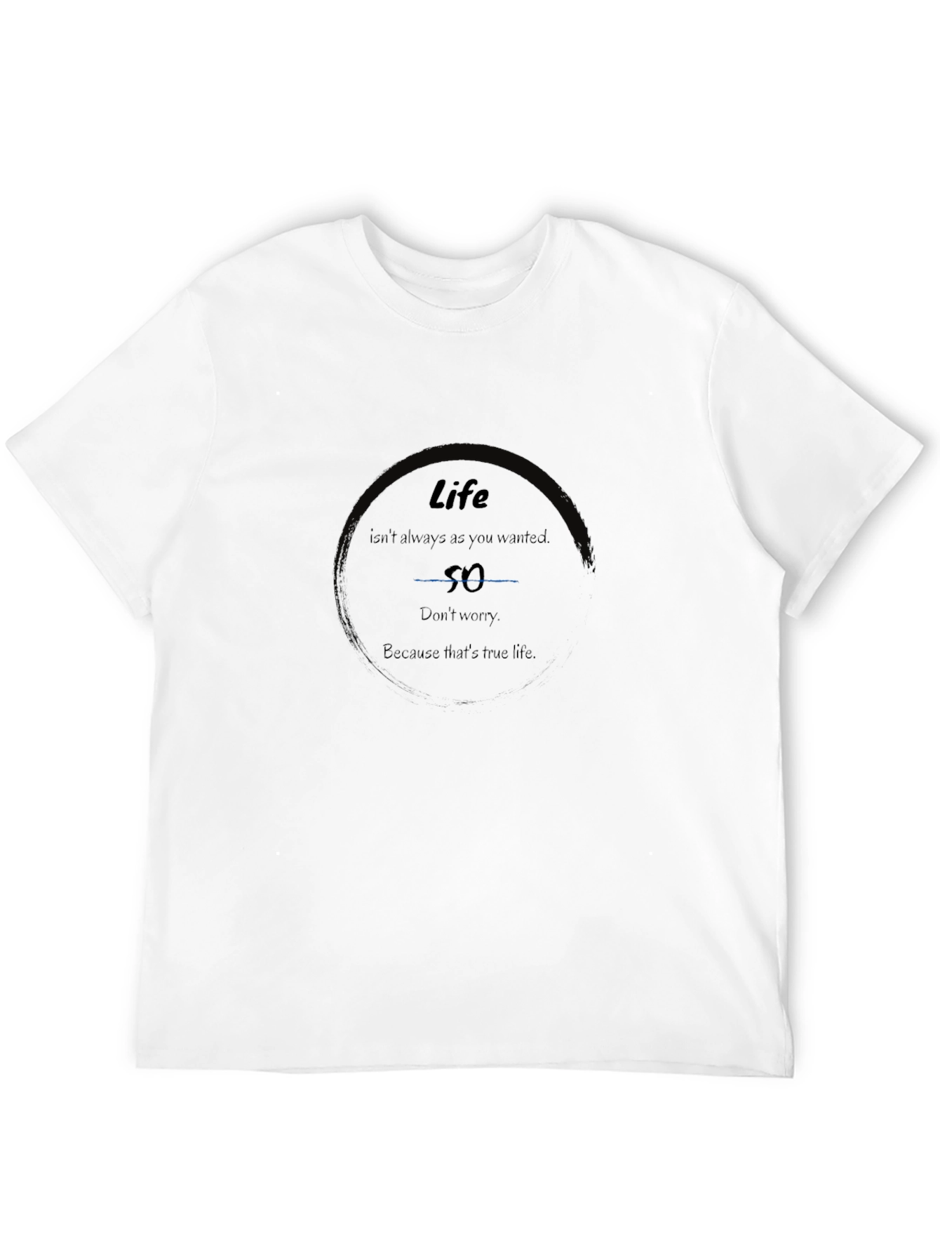 Black Life Quote Black Graphic T-Shirt for Men view 12