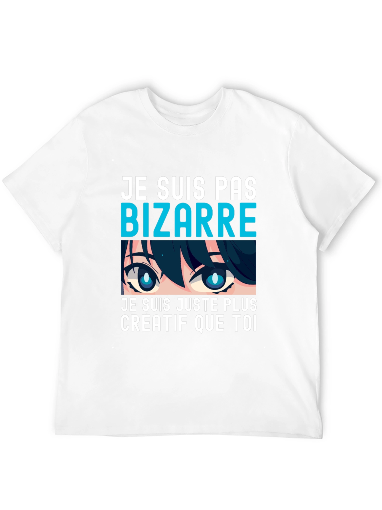 Black Creative Anime Eyes Graphic T-Shirt - Unique Tee view 12