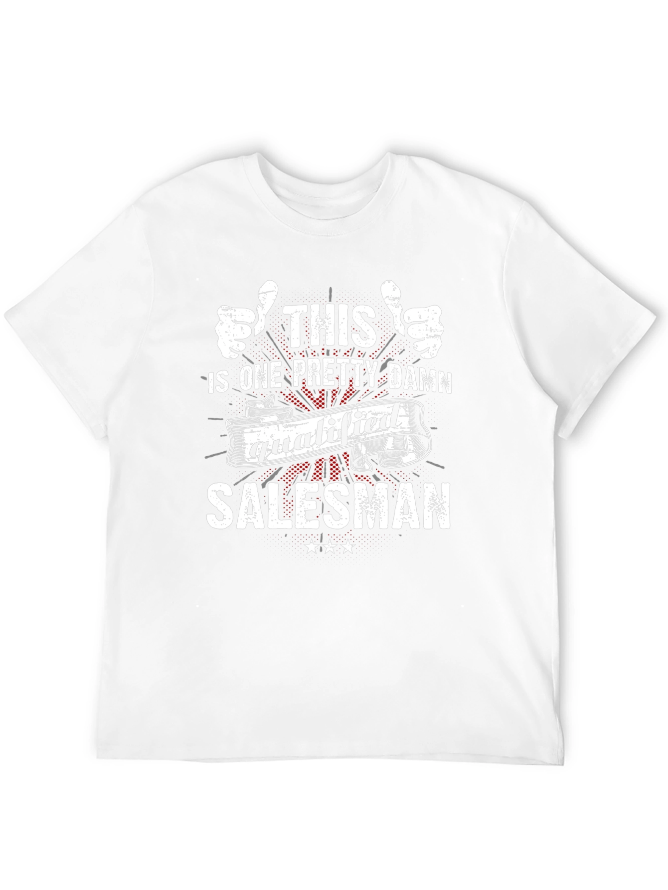 Black Qualified Salesman Graphic T-Shirt view 12