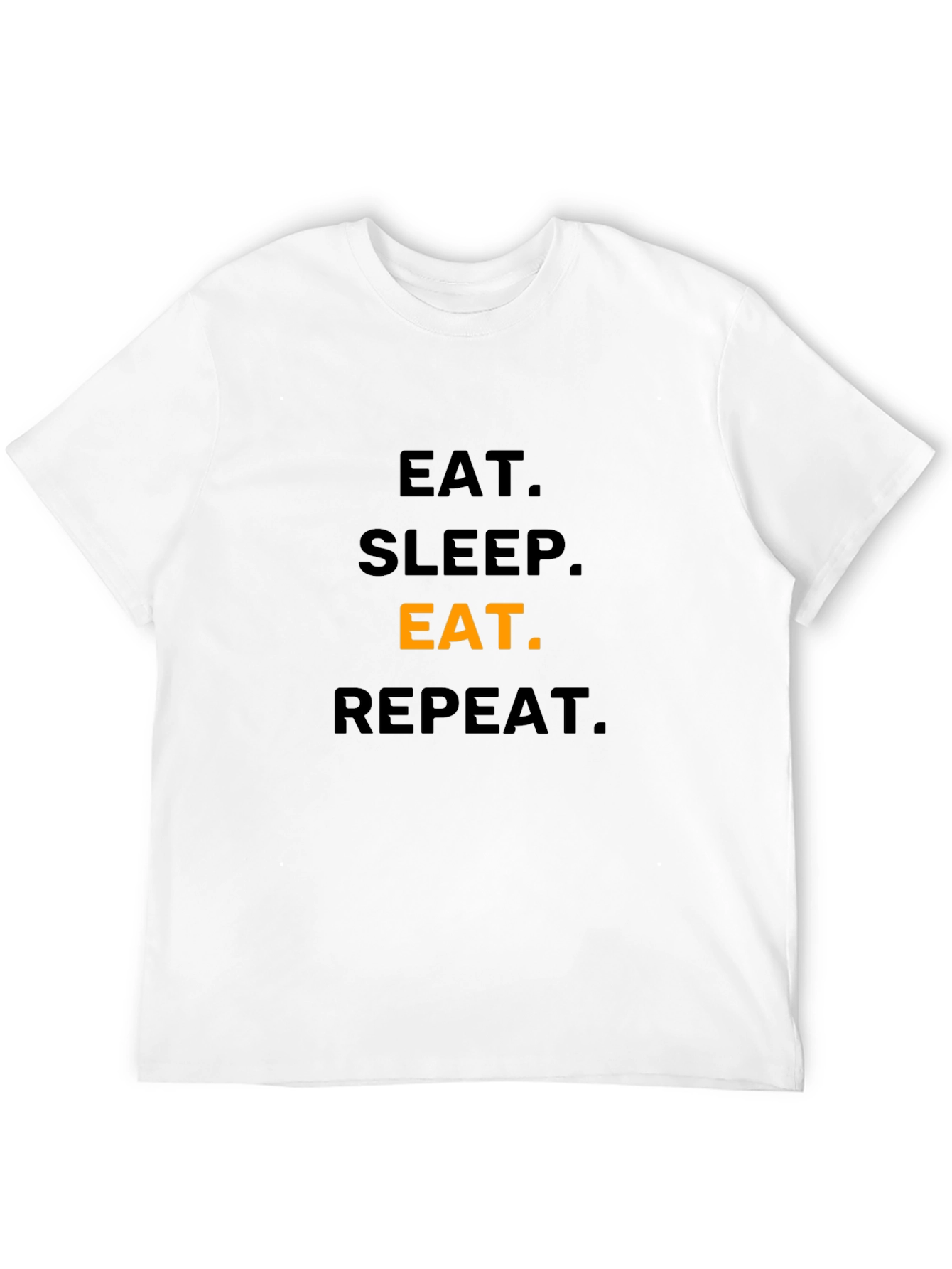 Black Eat, Sleep, Eat, Repeat T-Shirt - Funny Foodie Tee view 12