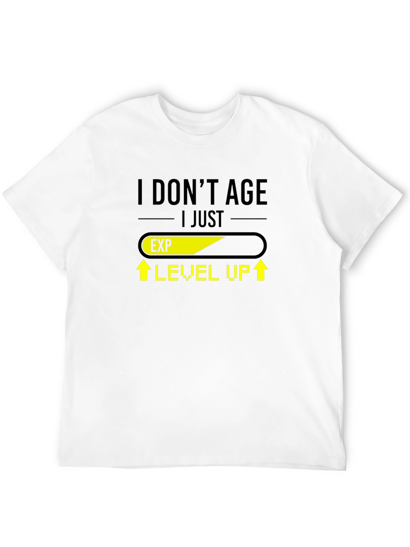 Black Level Up Black T-Shirt - Gamer Humor view 12