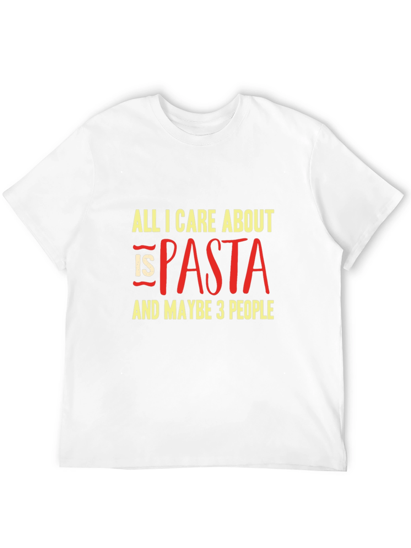 Black Pasta Lover T-Shirt - All I Care About is Pasta! view 12