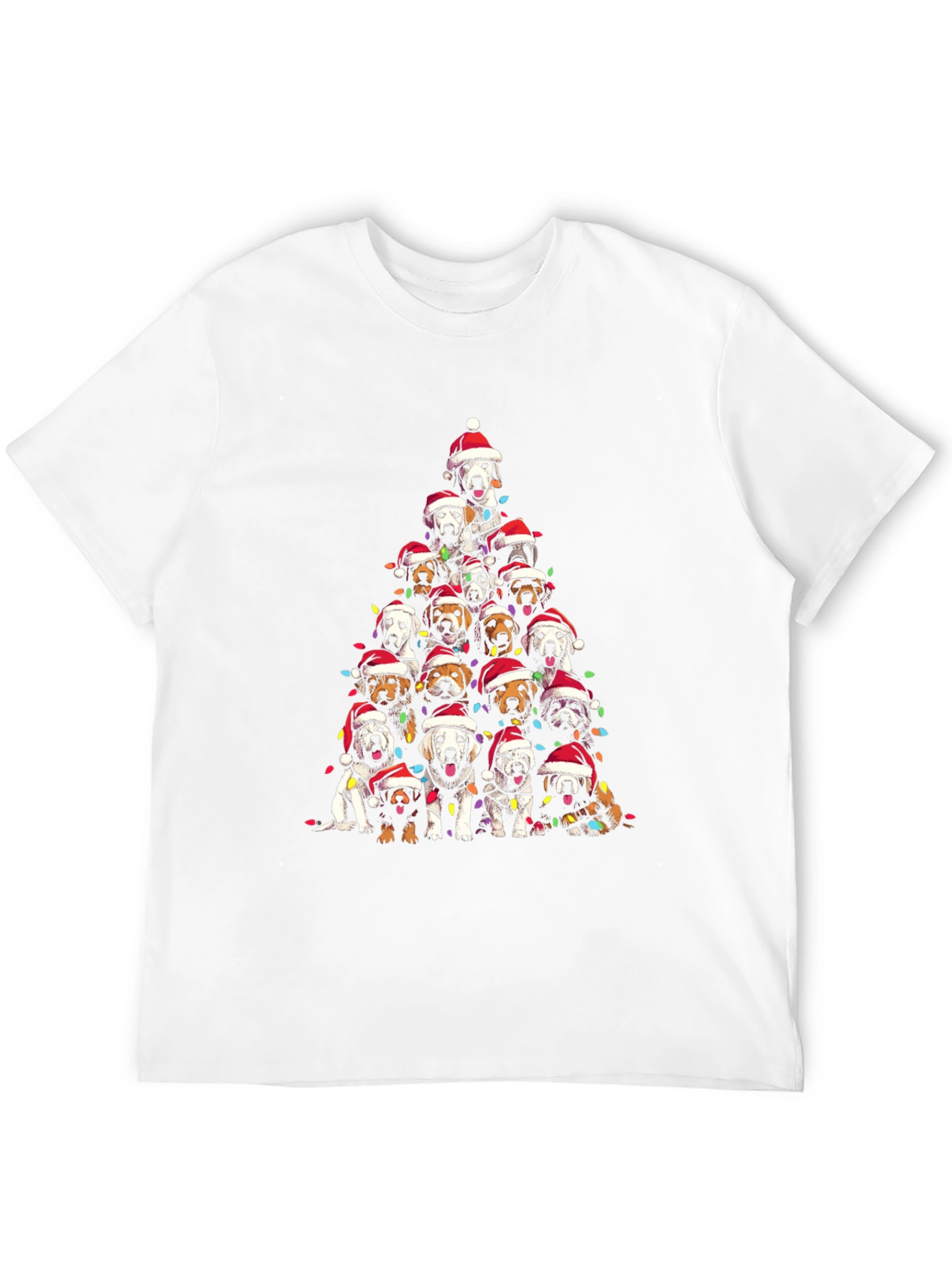 Black Dog Breed Christmas Tree T-Shirt view 12