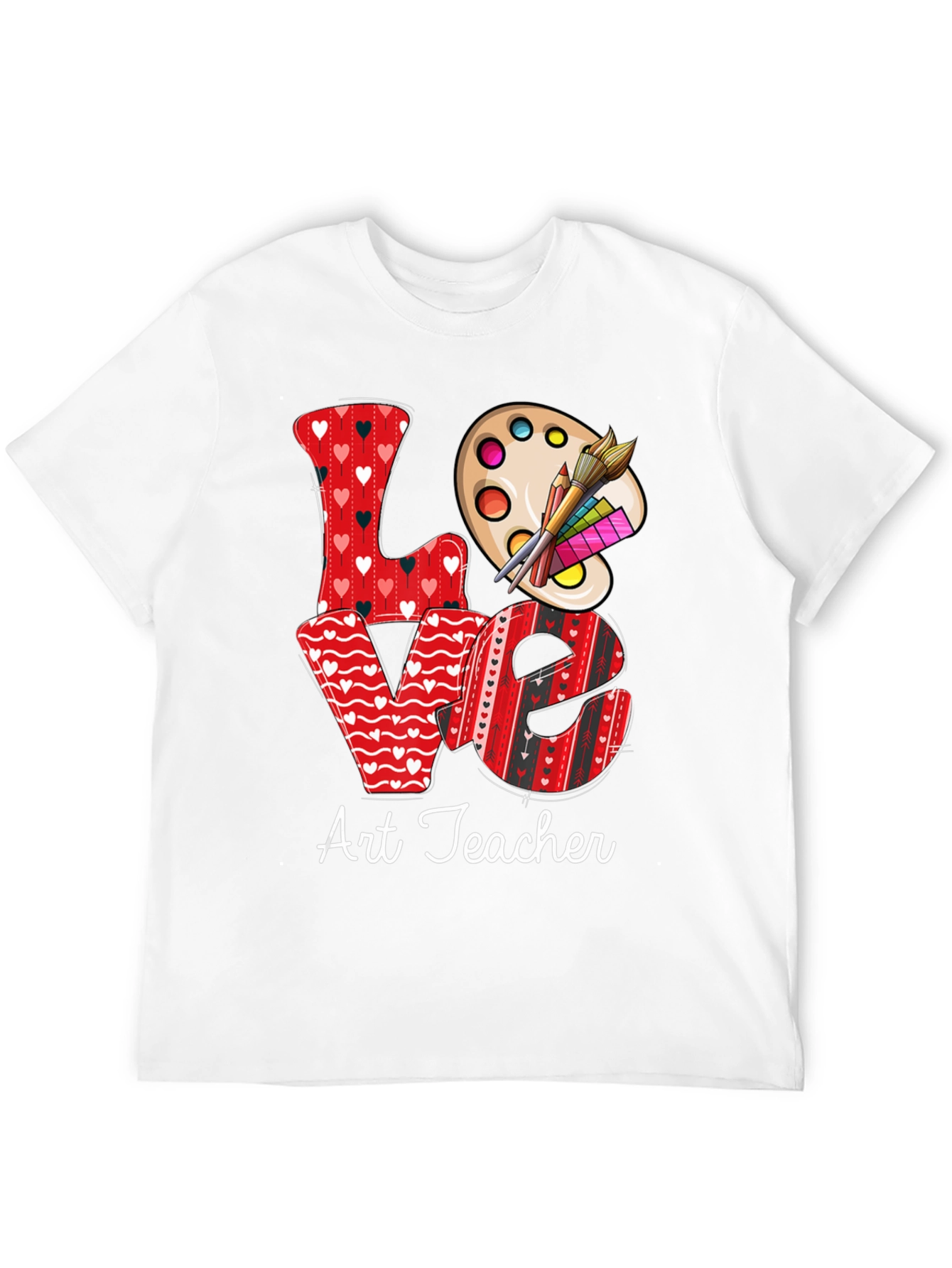 Black Love Art Teacher Graphic Tee view 12