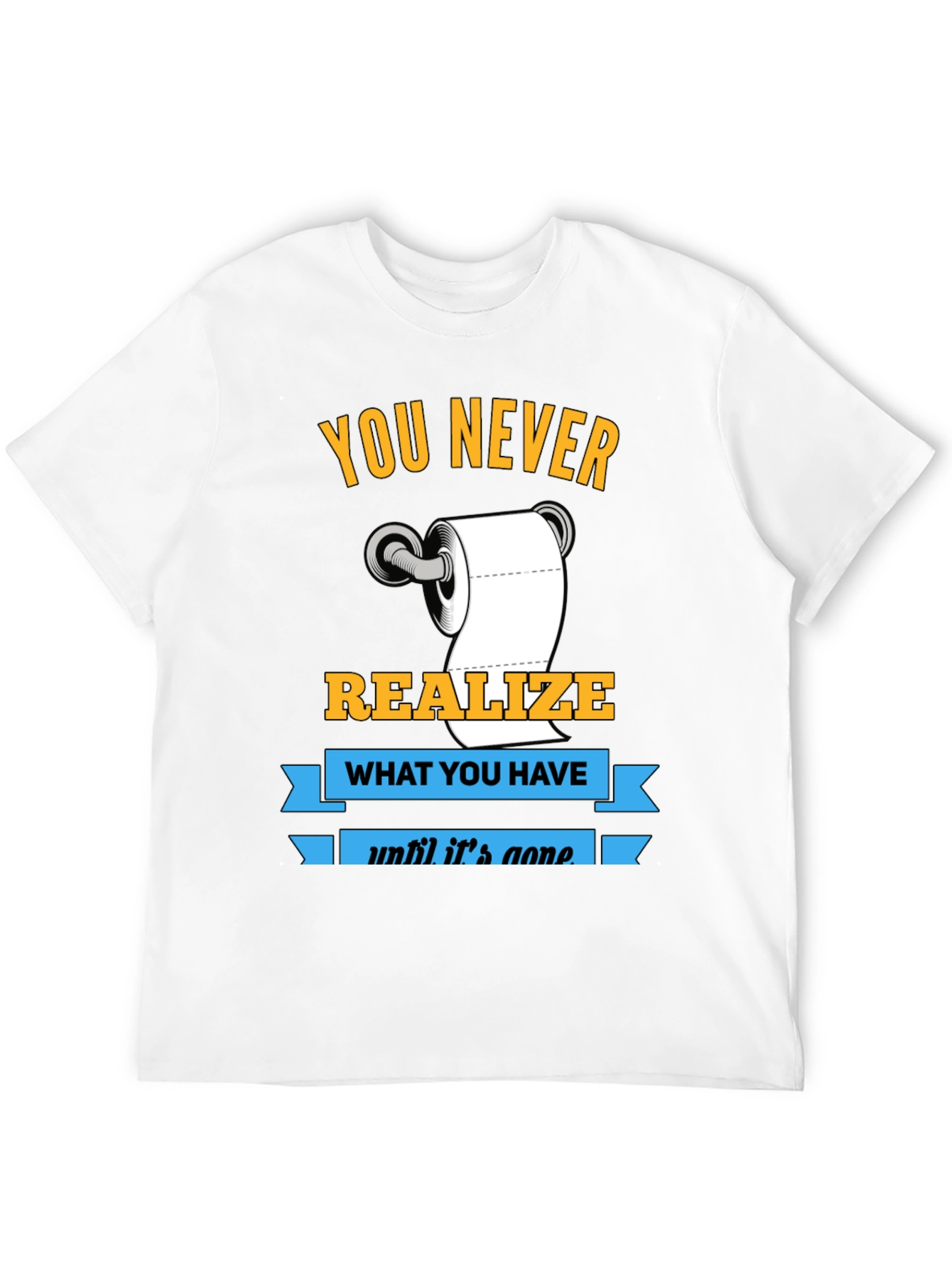 Black Funny Toilet Paper Graphic T-Shirt view 12