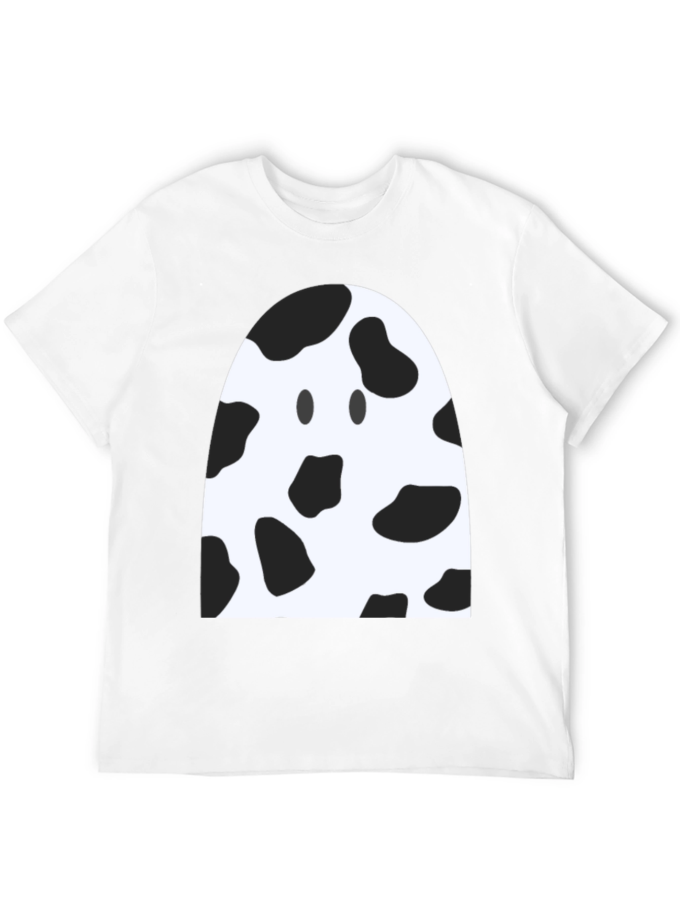 Black Cow Print Ghost T-Shirt view 12