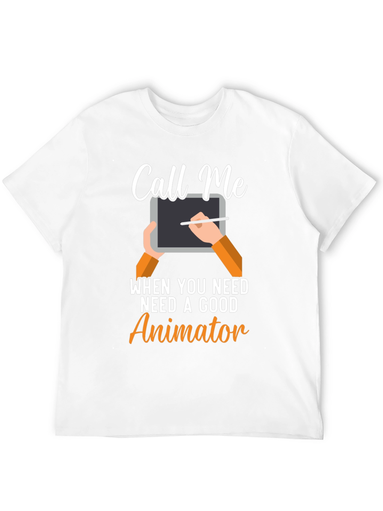 Black Call Me Animator T-Shirt - Creative Design view 12