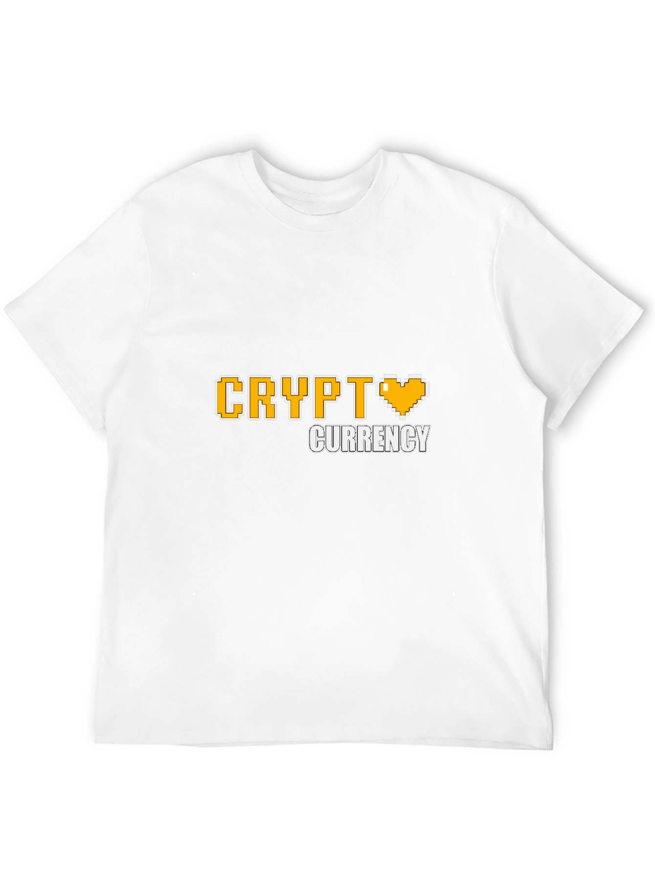 Black Crypto Currency Pixel Heart T-Shirt - Black view 12