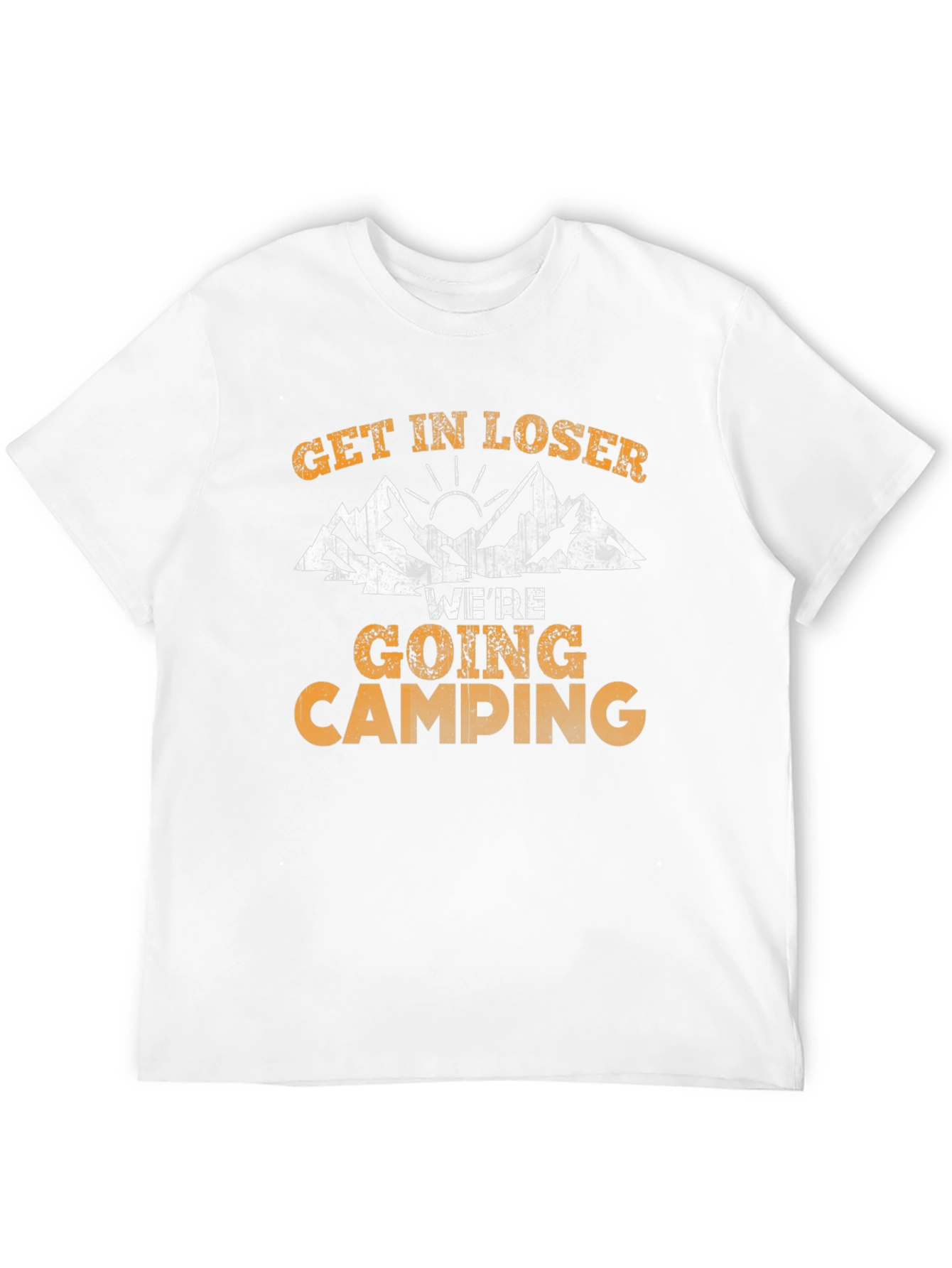 Black Get In Loser We're Going Camping Graphic T-Shirt view 12