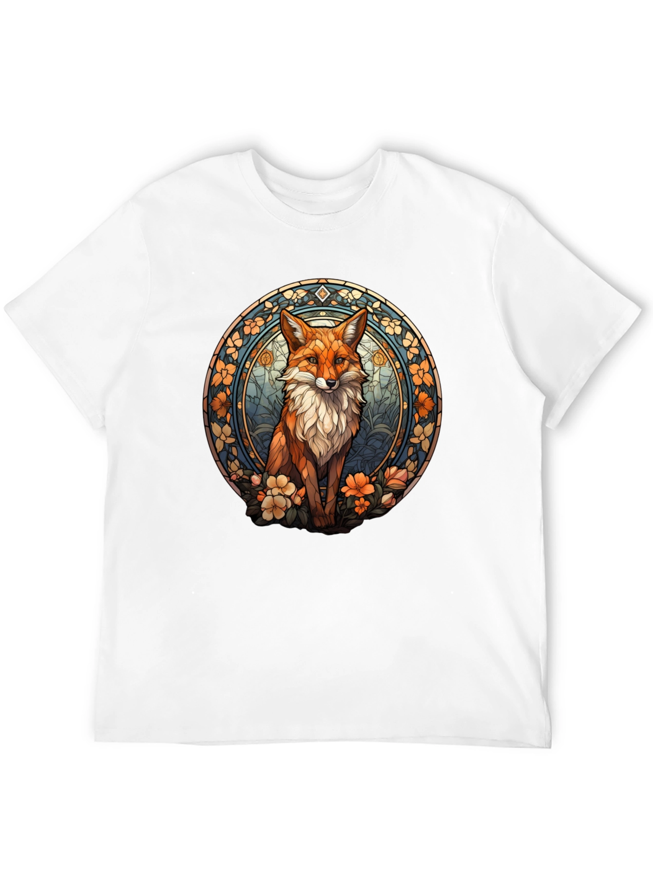 Black Fox Art T-Shirt - Black Cotton Blend view 12