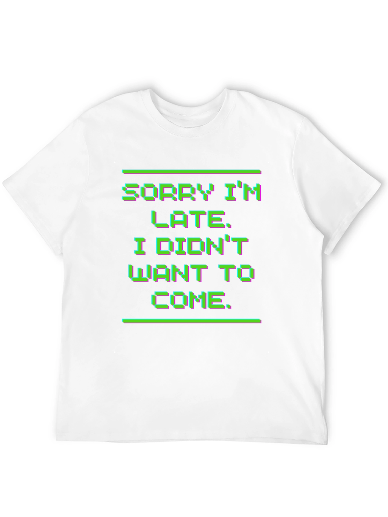 Black Sorry I'm Late T-Shirt view 12