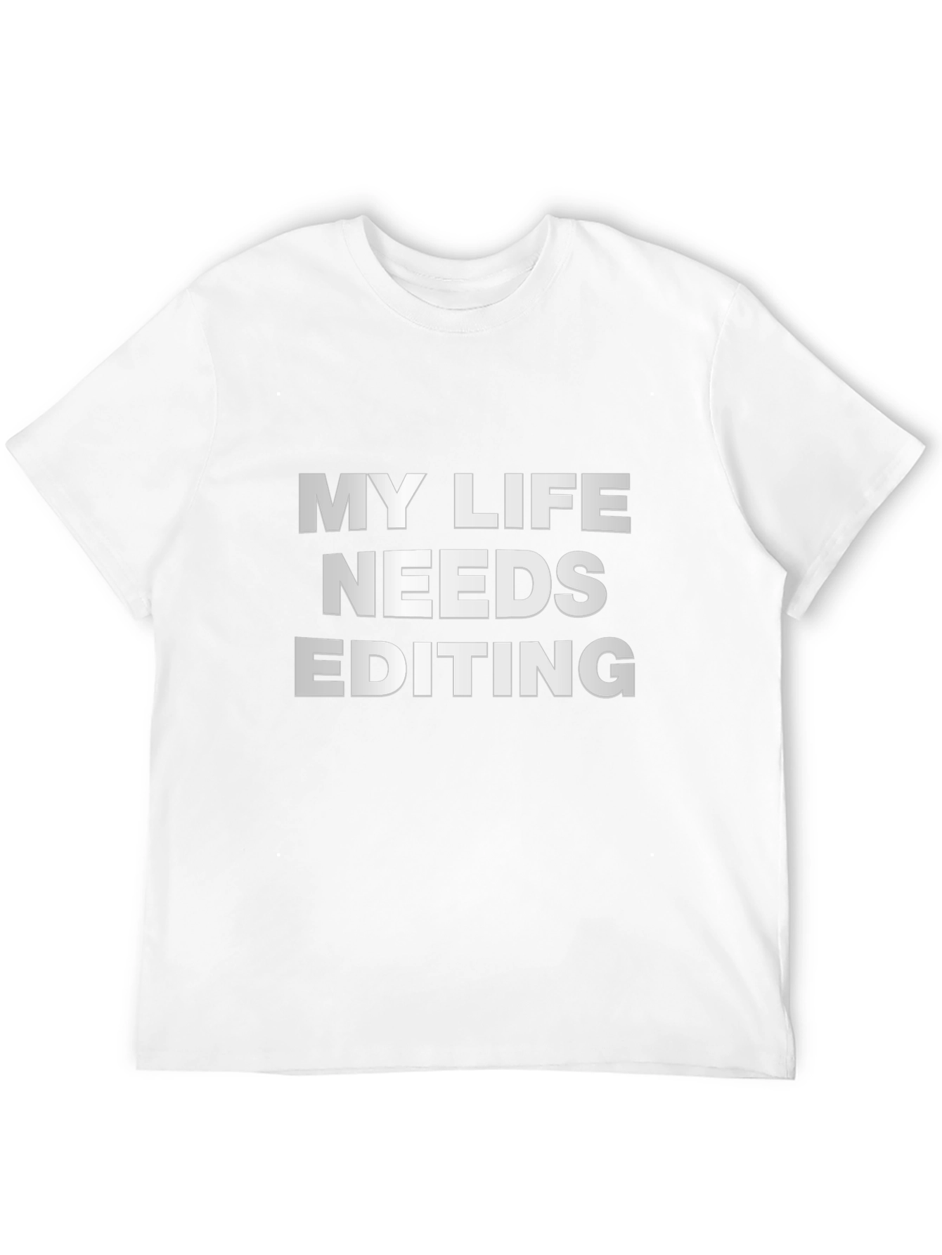 Black My Life Needs Editing Black T-Shirt view 12