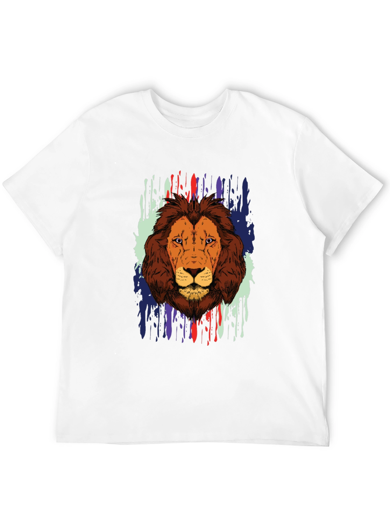 Black Lion Graphic Print Black T-Shirt view 12