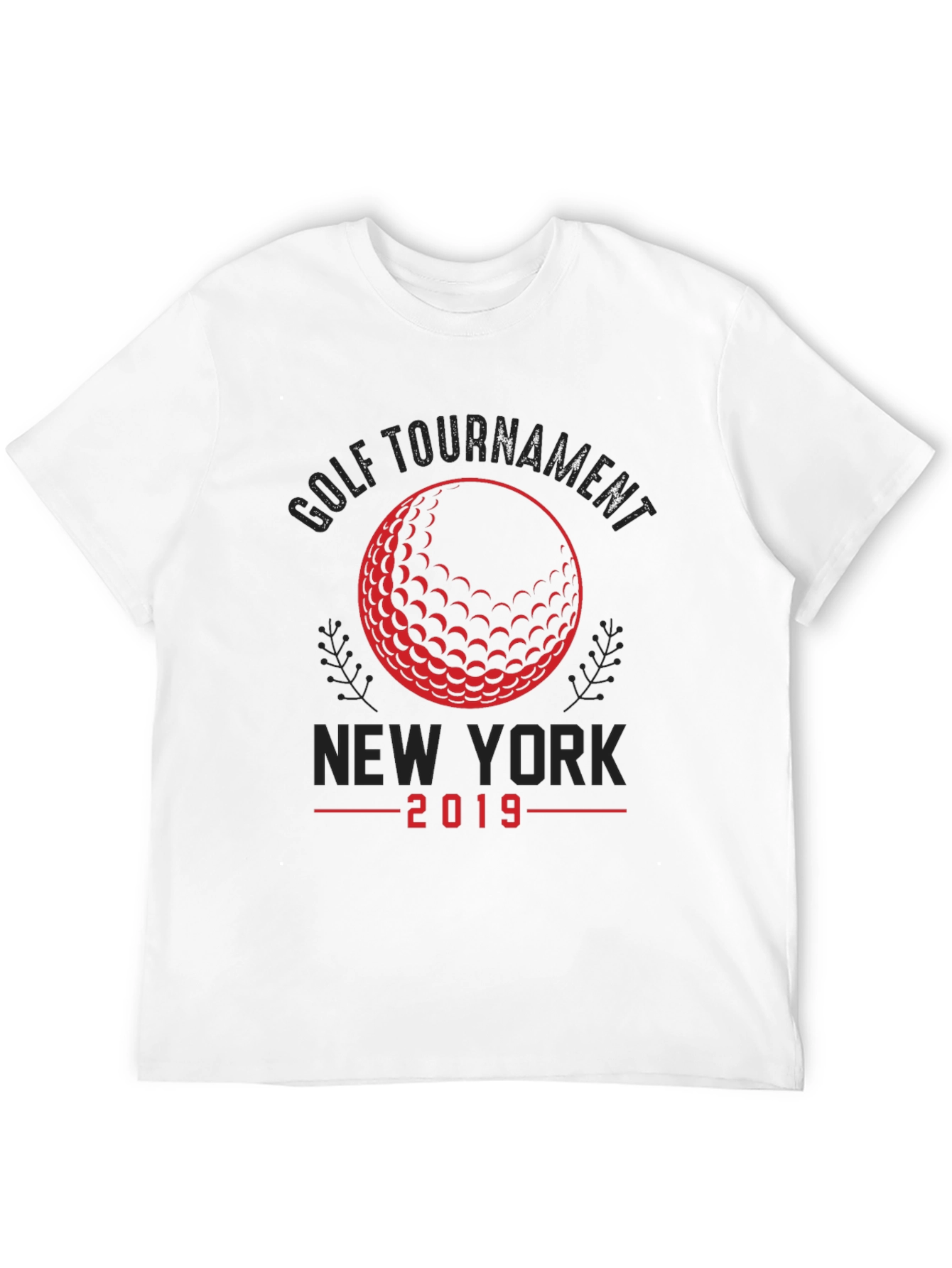 Black Golf Tournament New York 2019 Black T-Shirt view 12