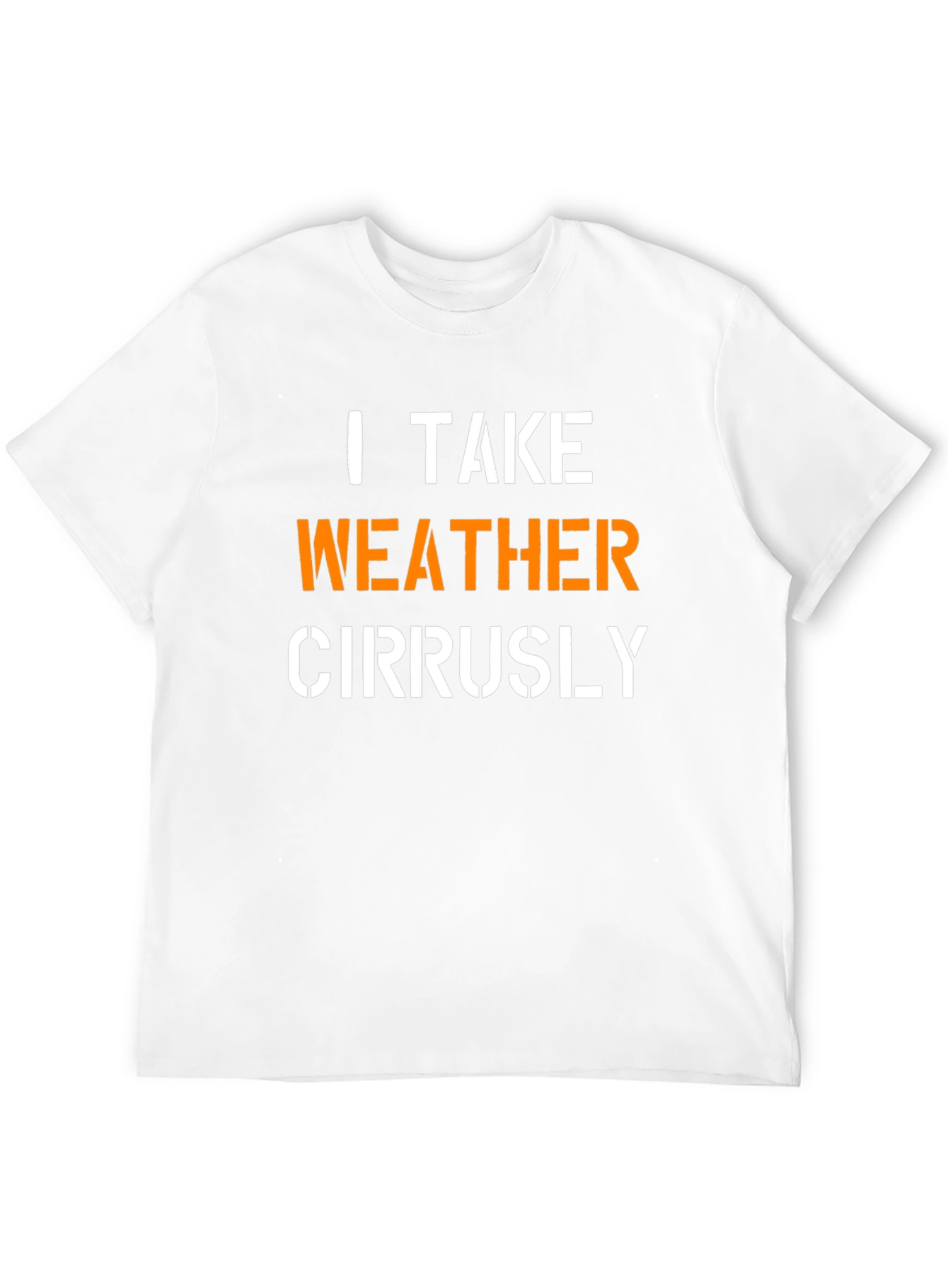 Black Weather Humor Tee - I Take Weather Cirrusly T-Shirt view 12