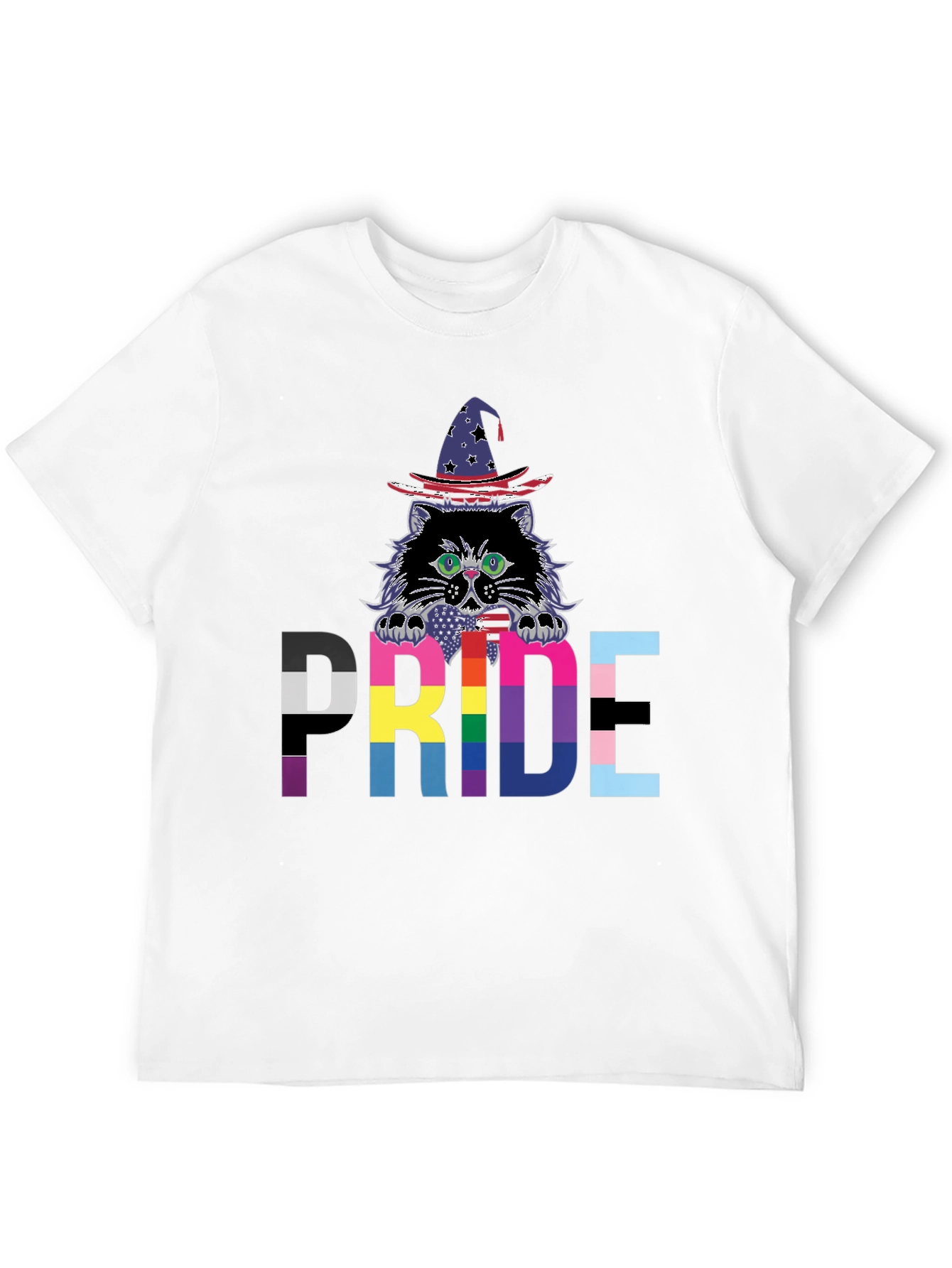 Black Pride Cat Wizard T-Shirt view 12