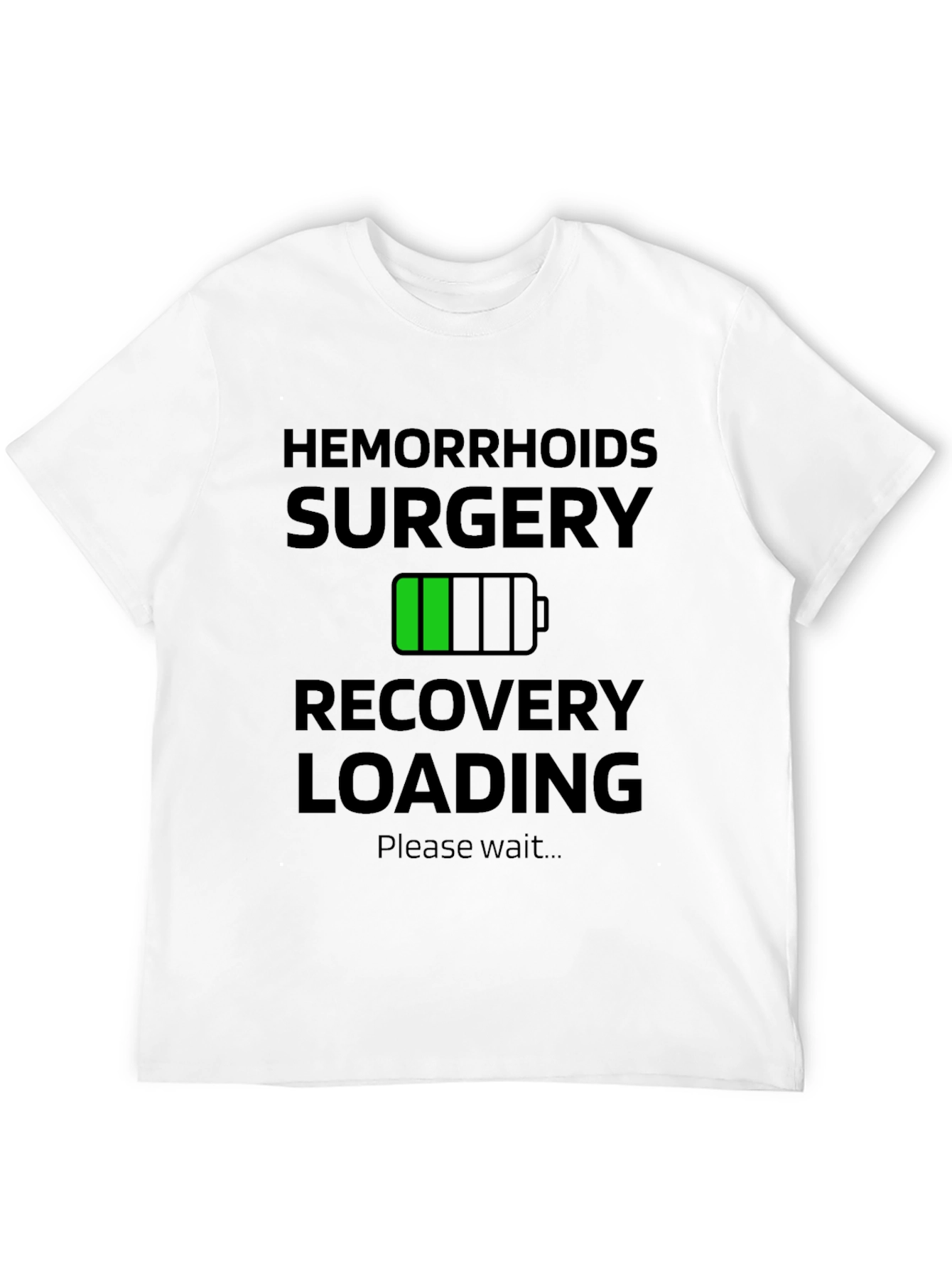 Black Hemorrhoids Surgery Recovery Funny T-Shirt view 12