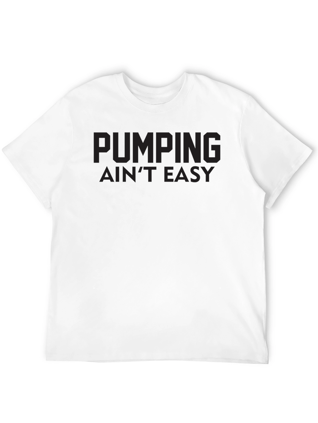 Black Pumping Ain't Easy Black Graphic Tee view 12