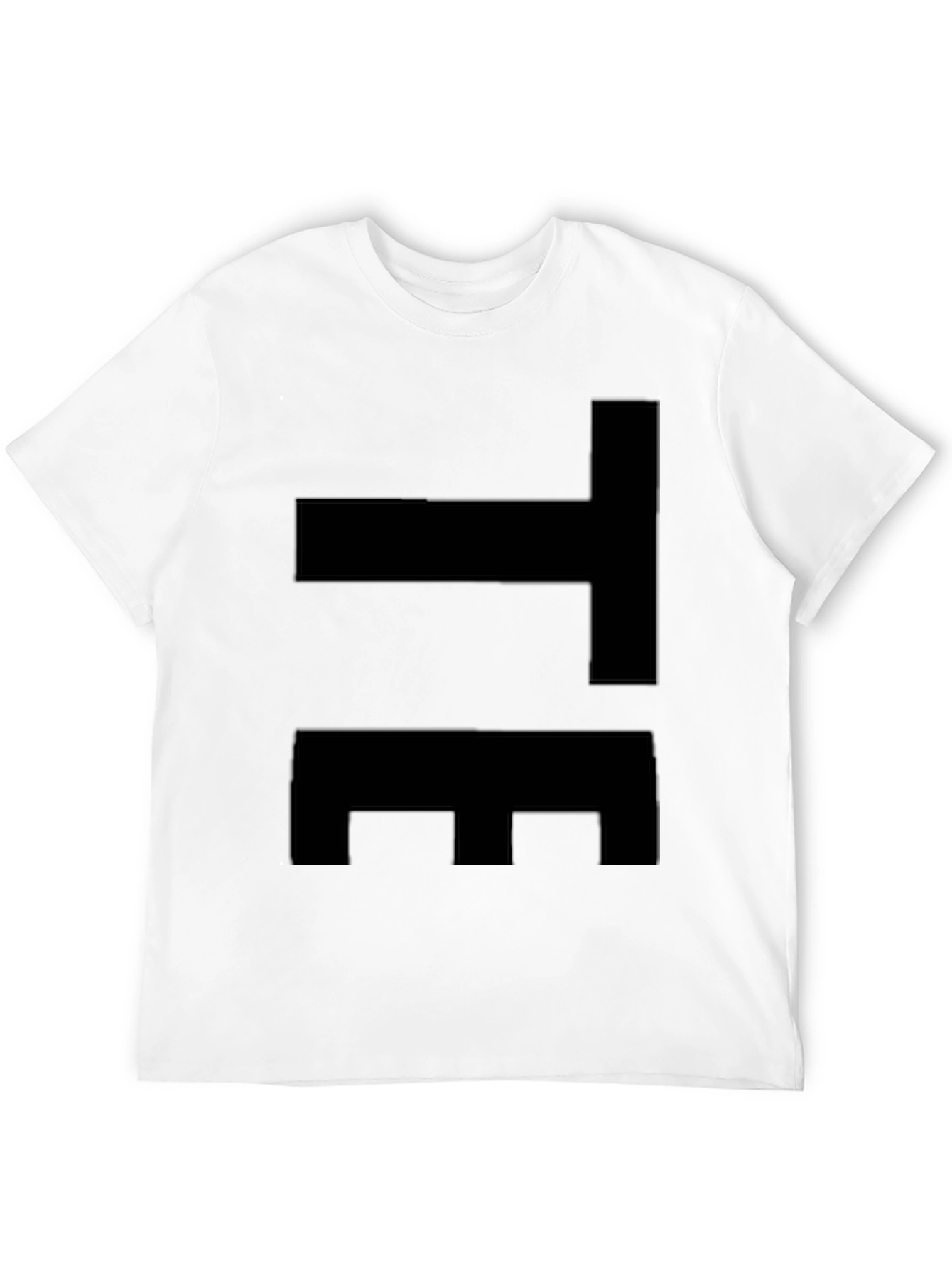 Black Modern Abstract Graphic Tee - Black view 12