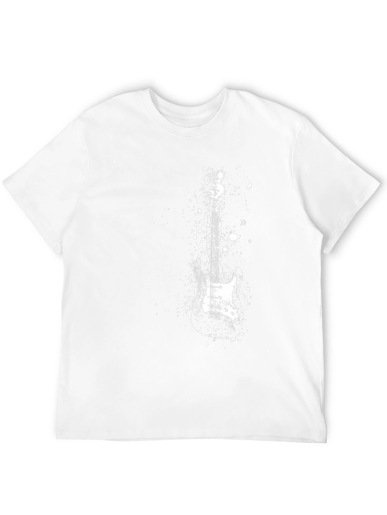 Black Guitar Splatter T-Shirt - Music Lover Tee view 12
