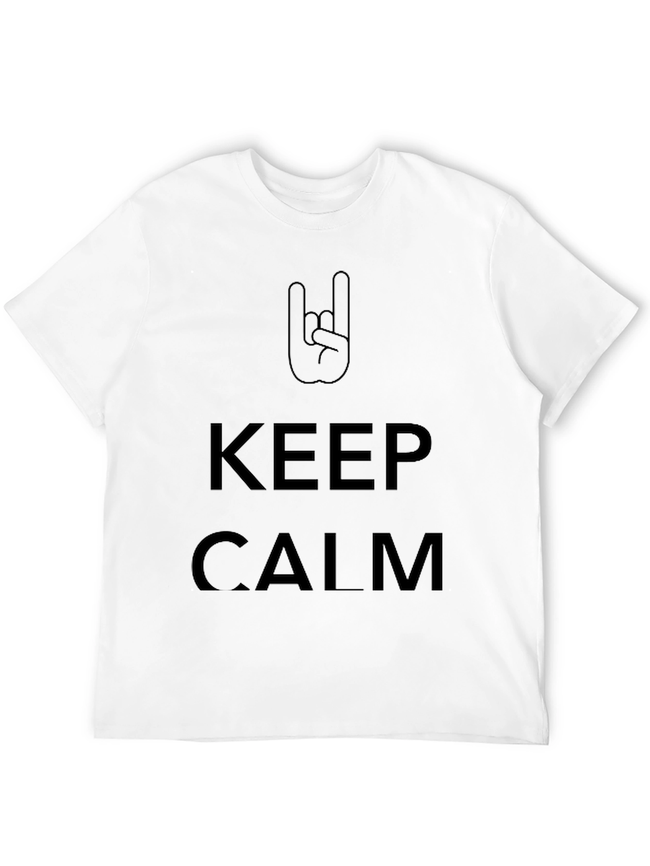 Black Keep Calm Rock On Graphic Tee view 12