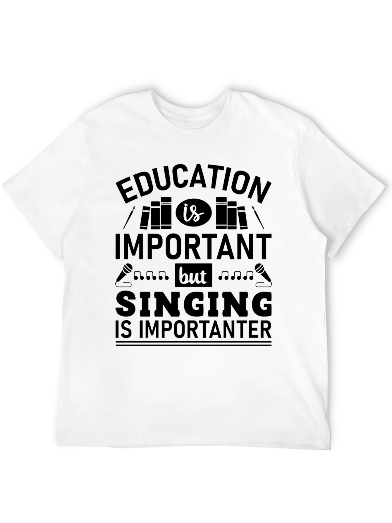Black Education Singing Humor Graphic Tee view 12
